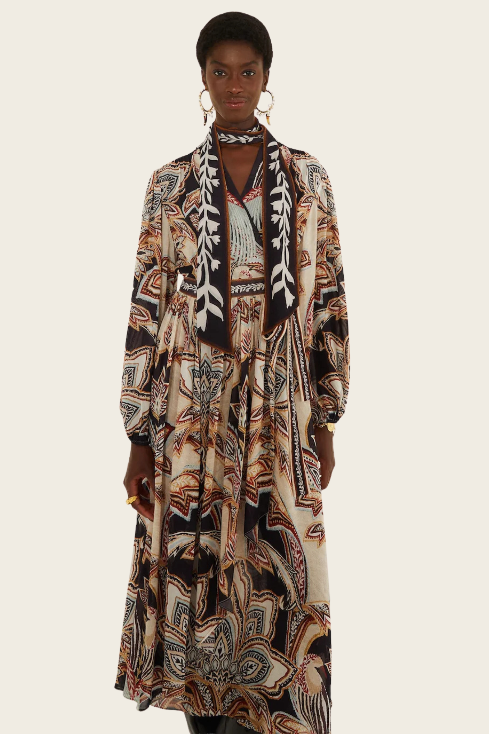 Dream Long Sleeve Midi Dress - FARM Rio