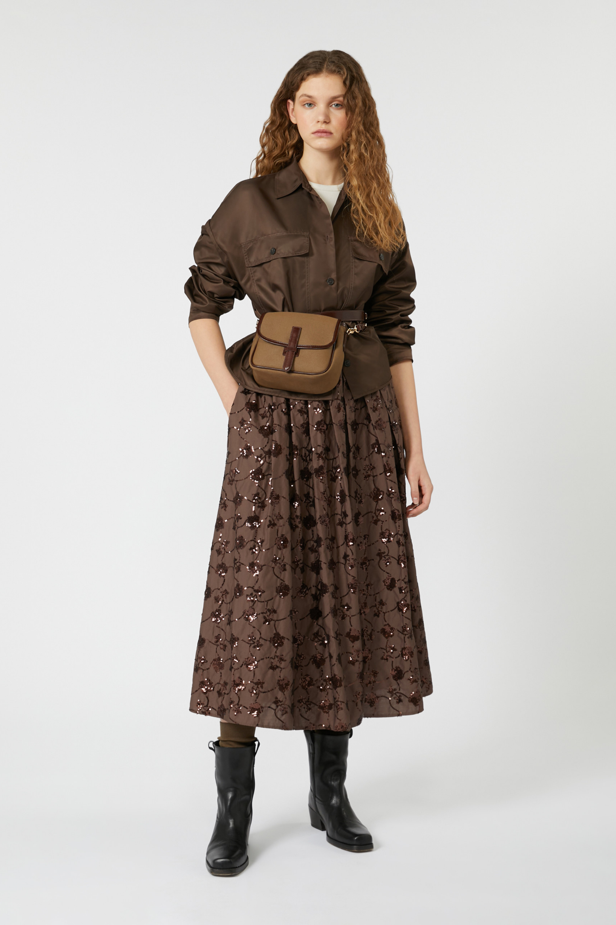 Tempra Sequinned Skirt - Max Mara