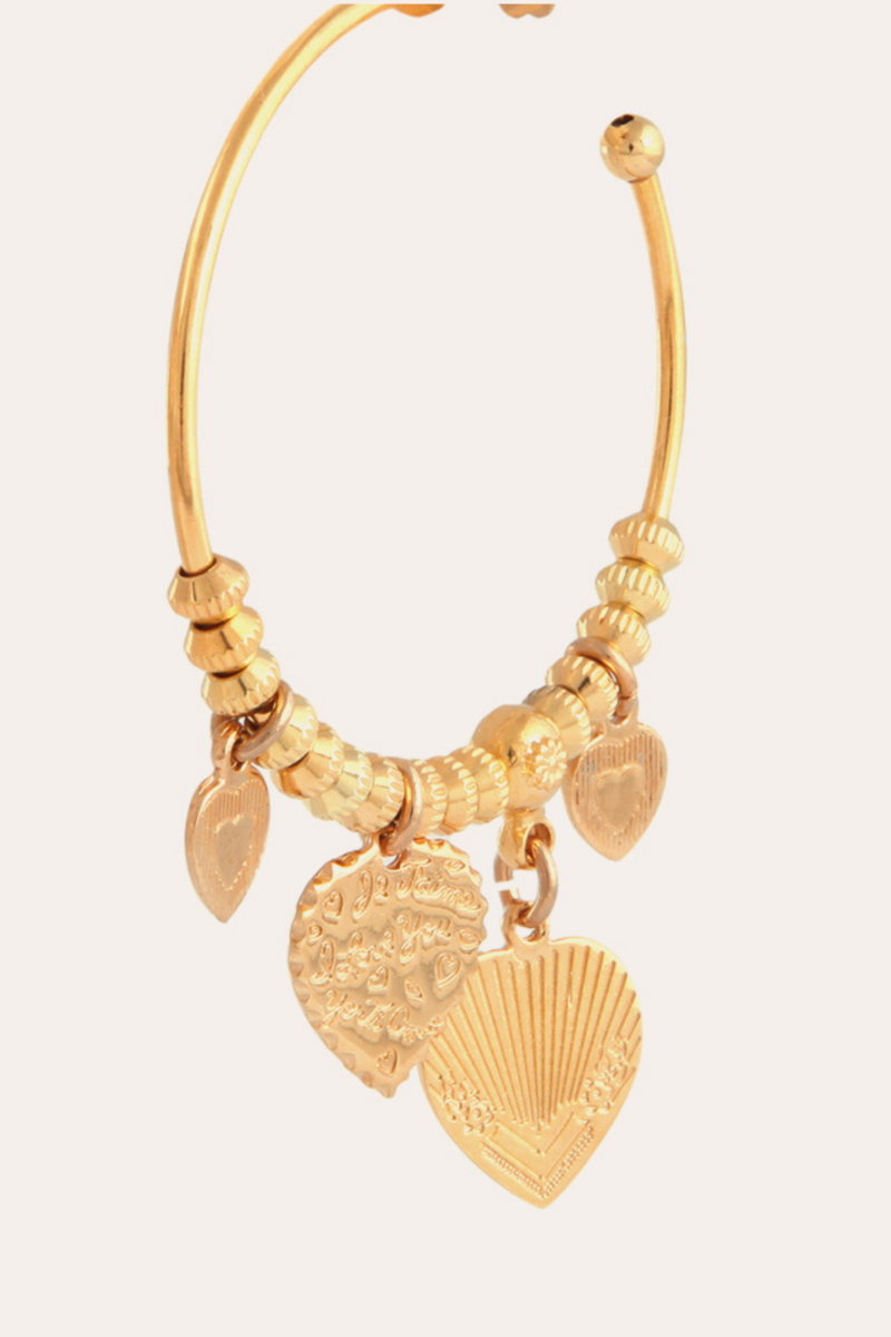 Love Hoop Earrings Mini Gold - Gas Bijoux