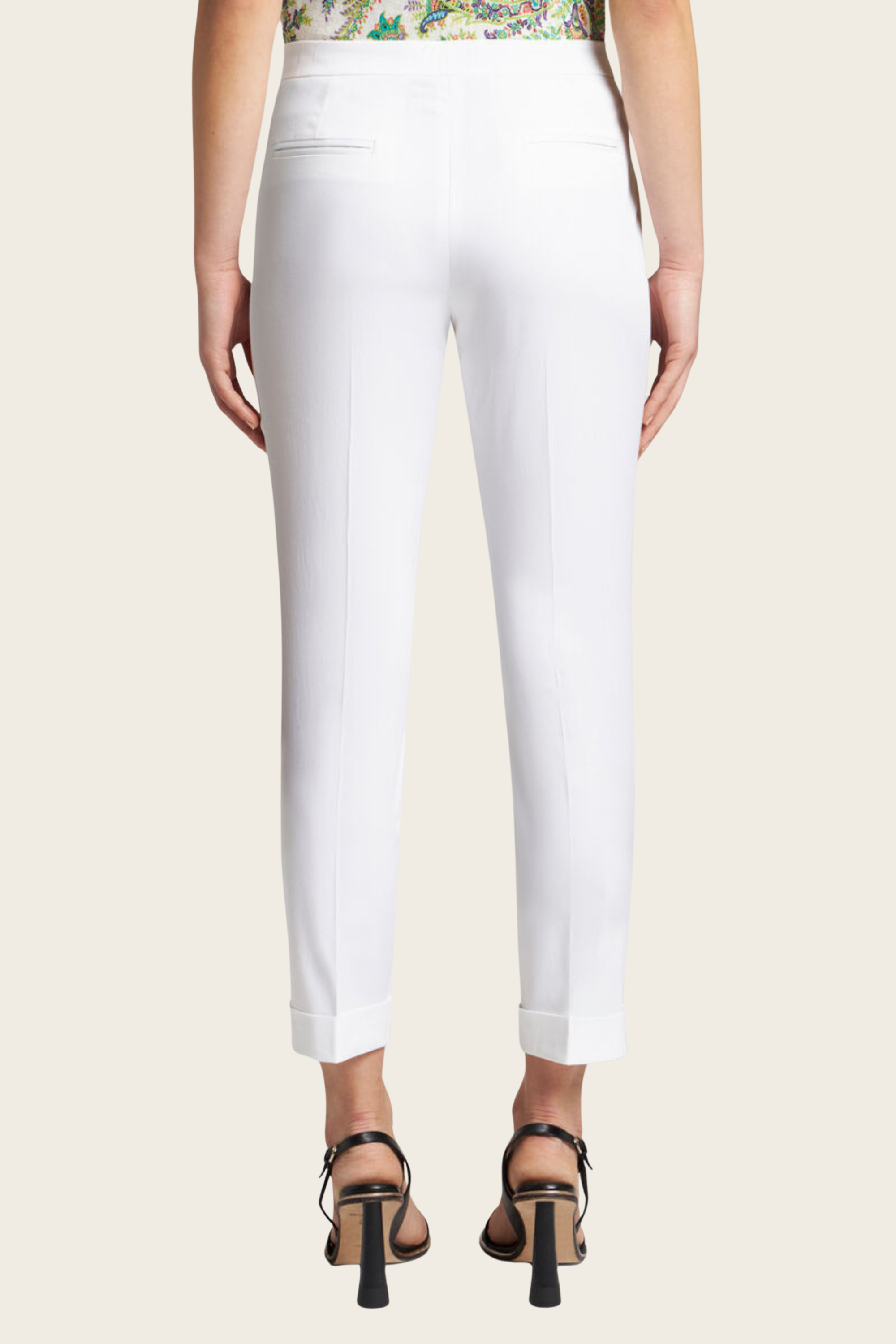 Cropped stretch cotton trousers - Etro