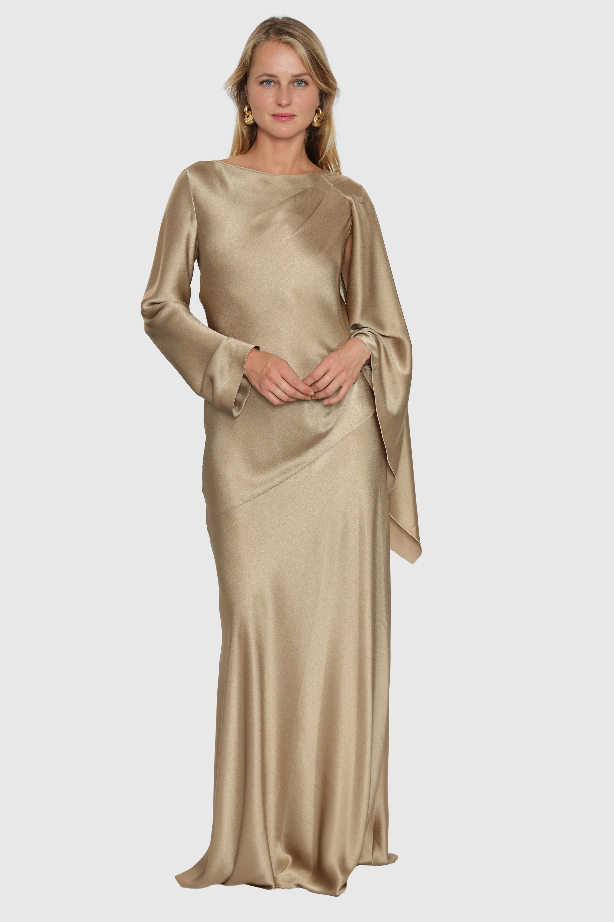 Long silk blend dress - Alberta Ferretti