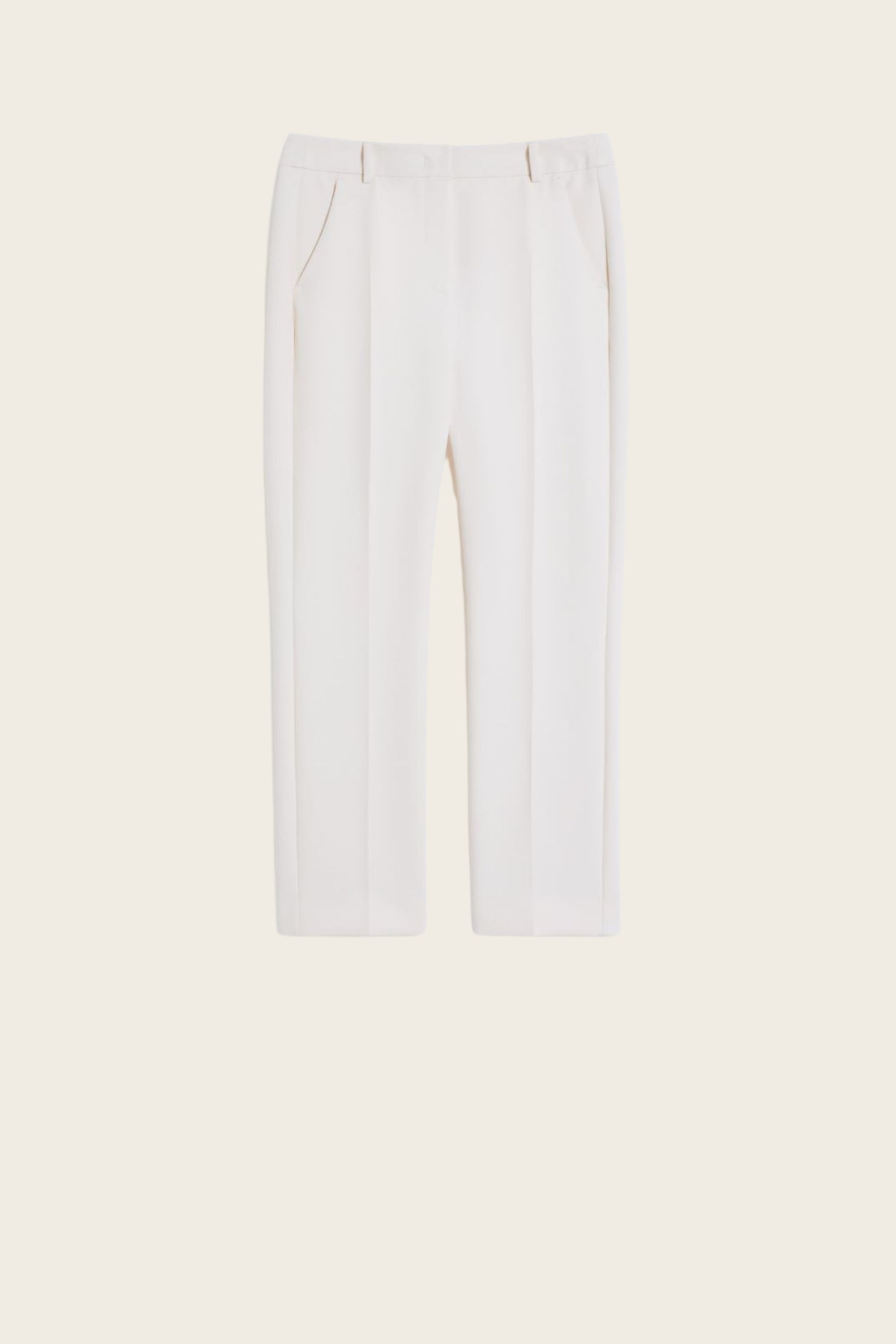 Ivory Double-faced viscose canvas trousers - MaxMara