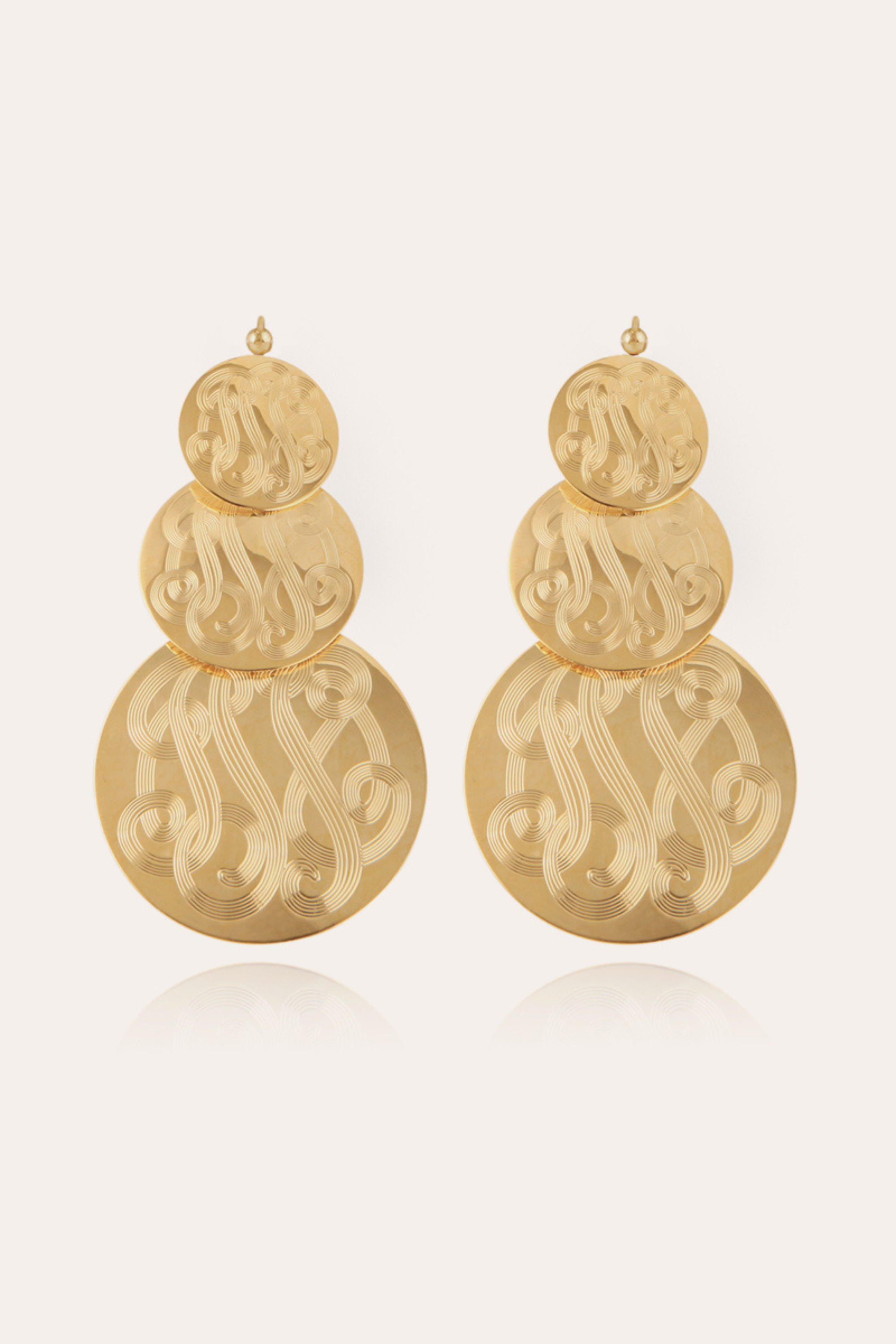 Very Diva Triple Earrings Gold L - Gas Bijoux