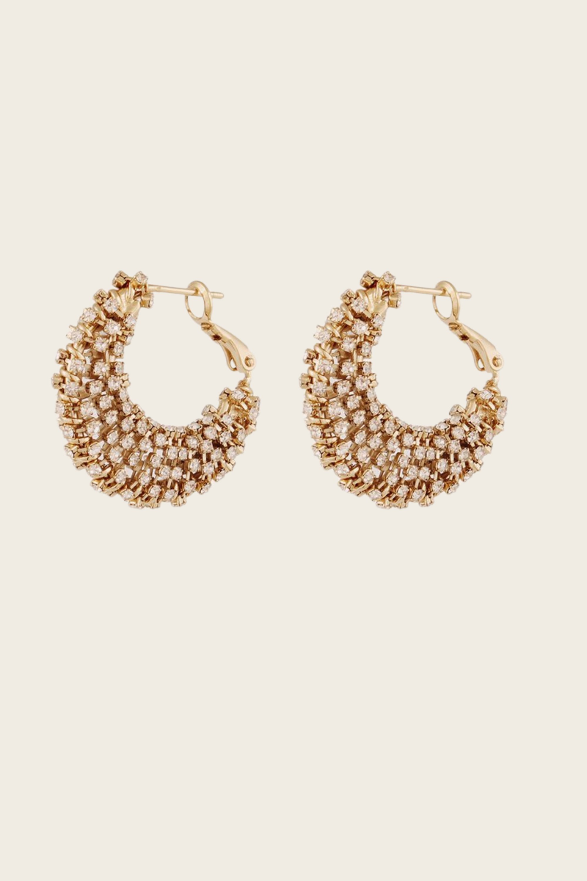 Brincos Izzia Strass tamanho pequeno - Gas Bijoux