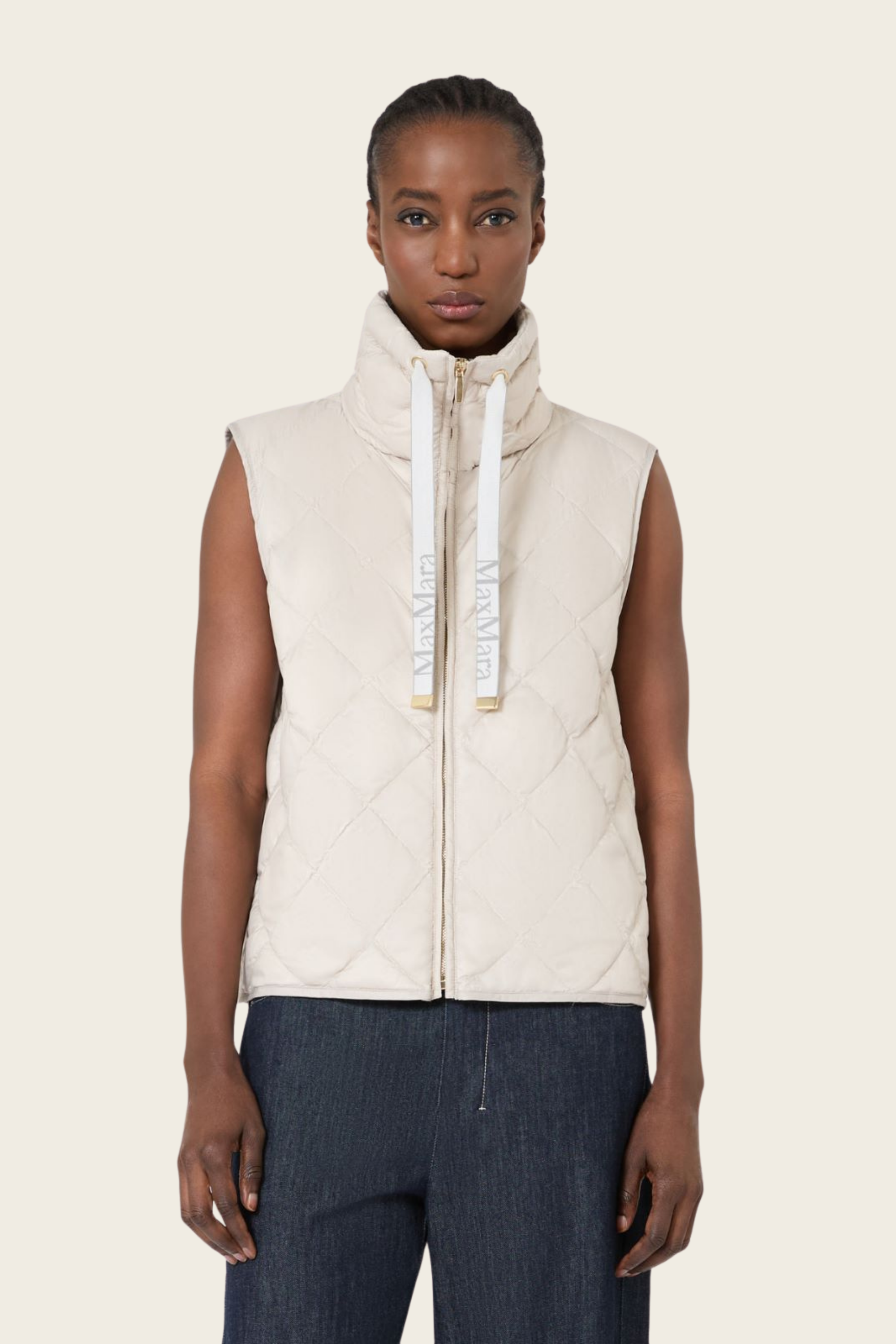 Padded water-repellent nylon canvas gilet - MaxMara