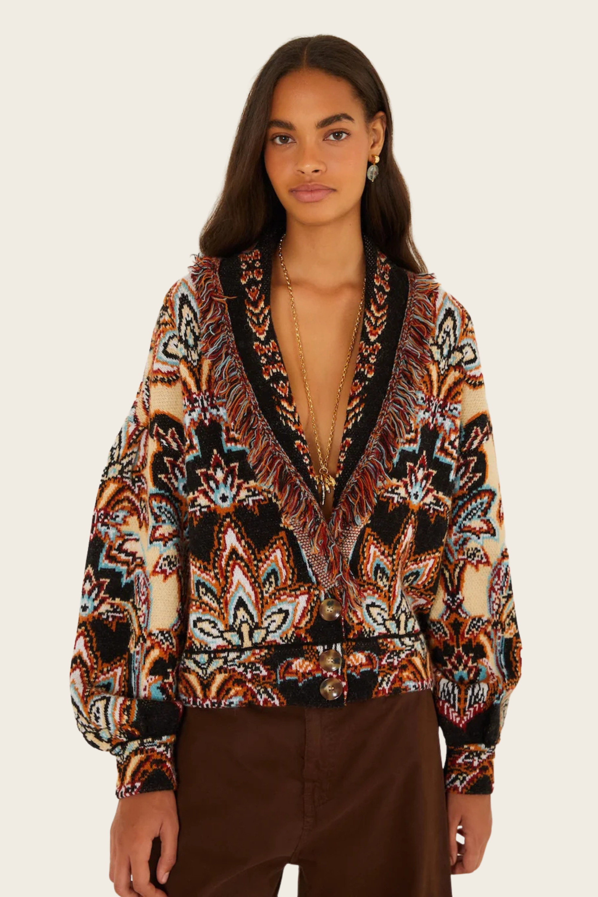 Dream Knit Fringe Cardigan - FARM Rio
