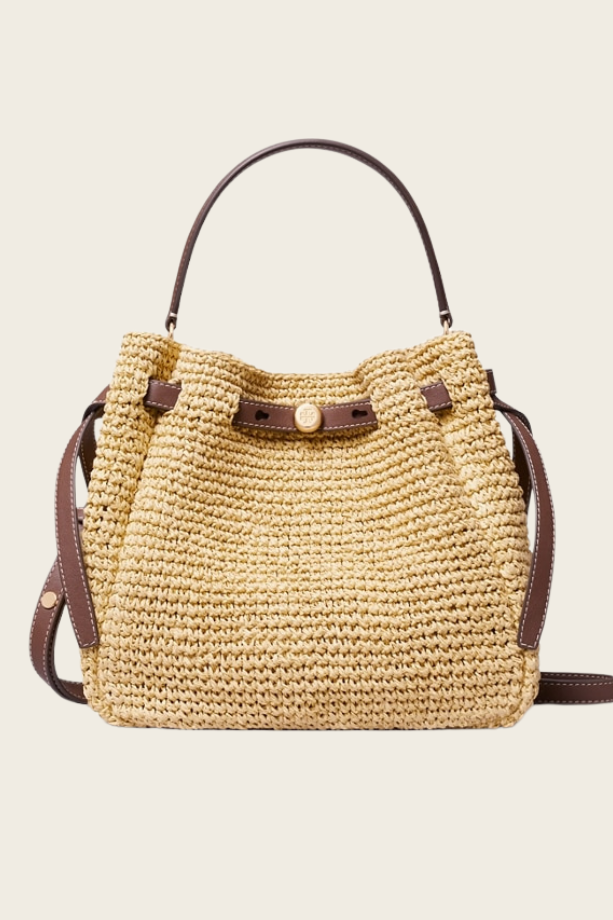 Romy Woven Bucket  Bag - Tory Burch