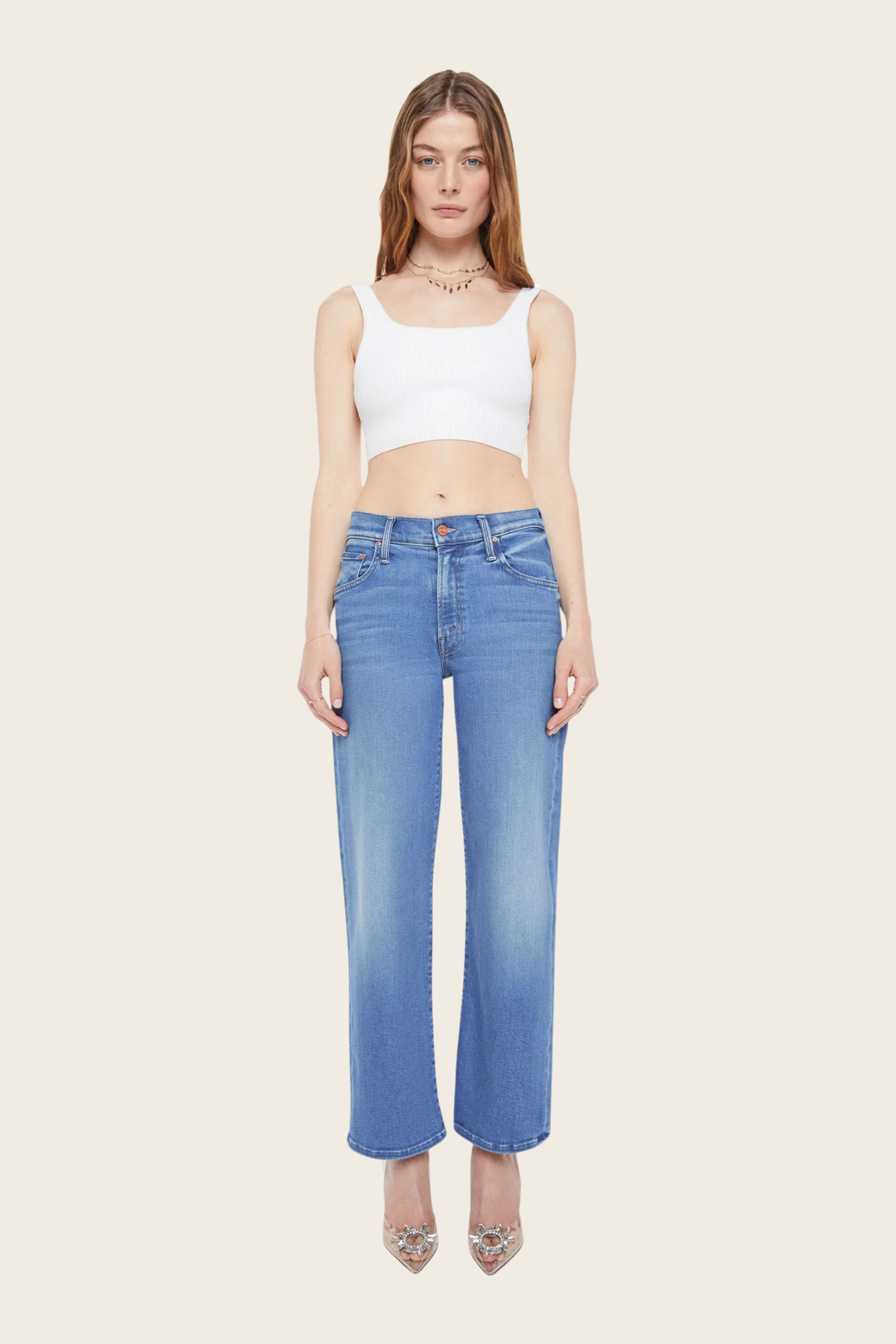 The Mid Rise Rambler Zip Ankle / Piece By Piece - Mother