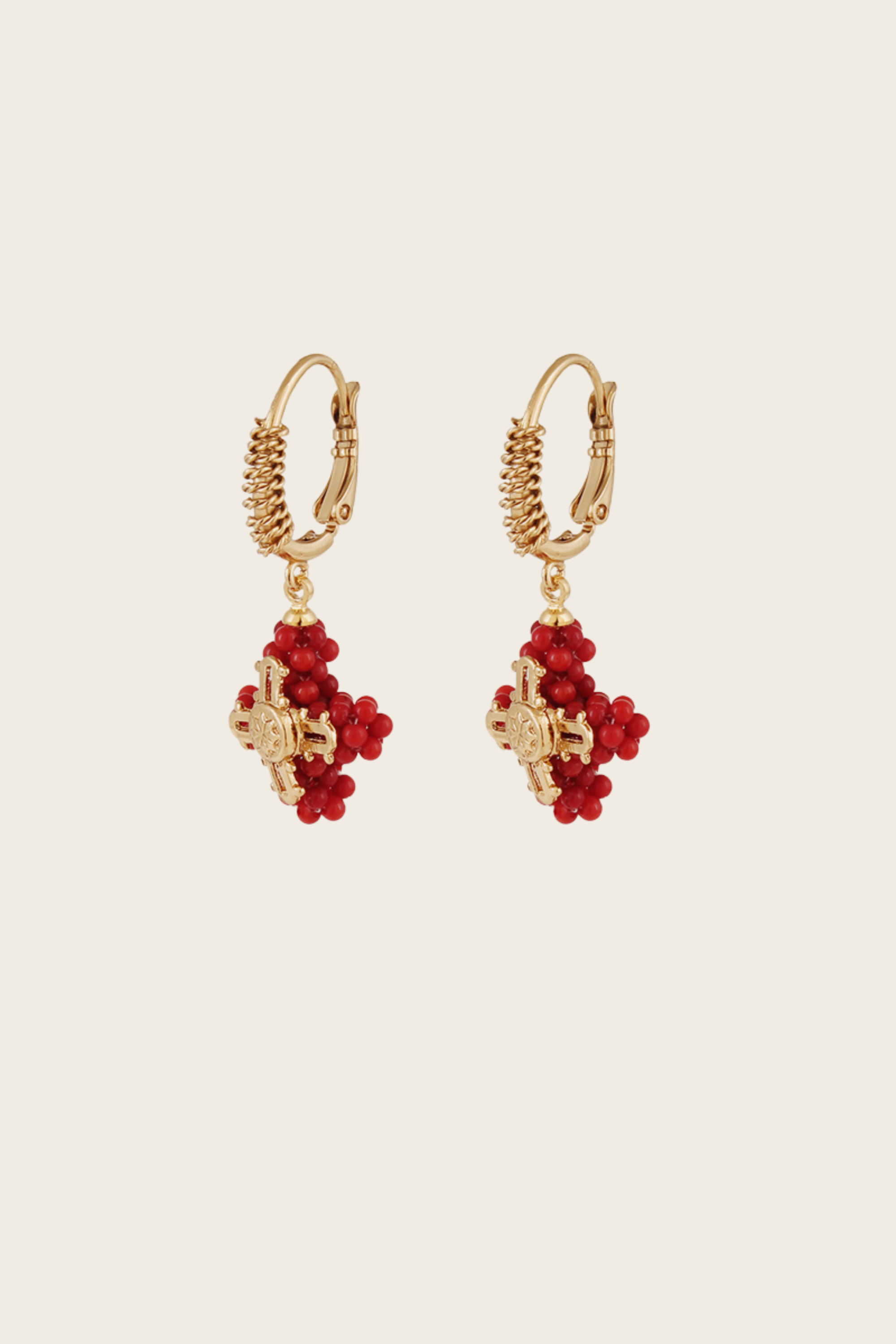 Tao Croix beads earrings - Gas Bijoux