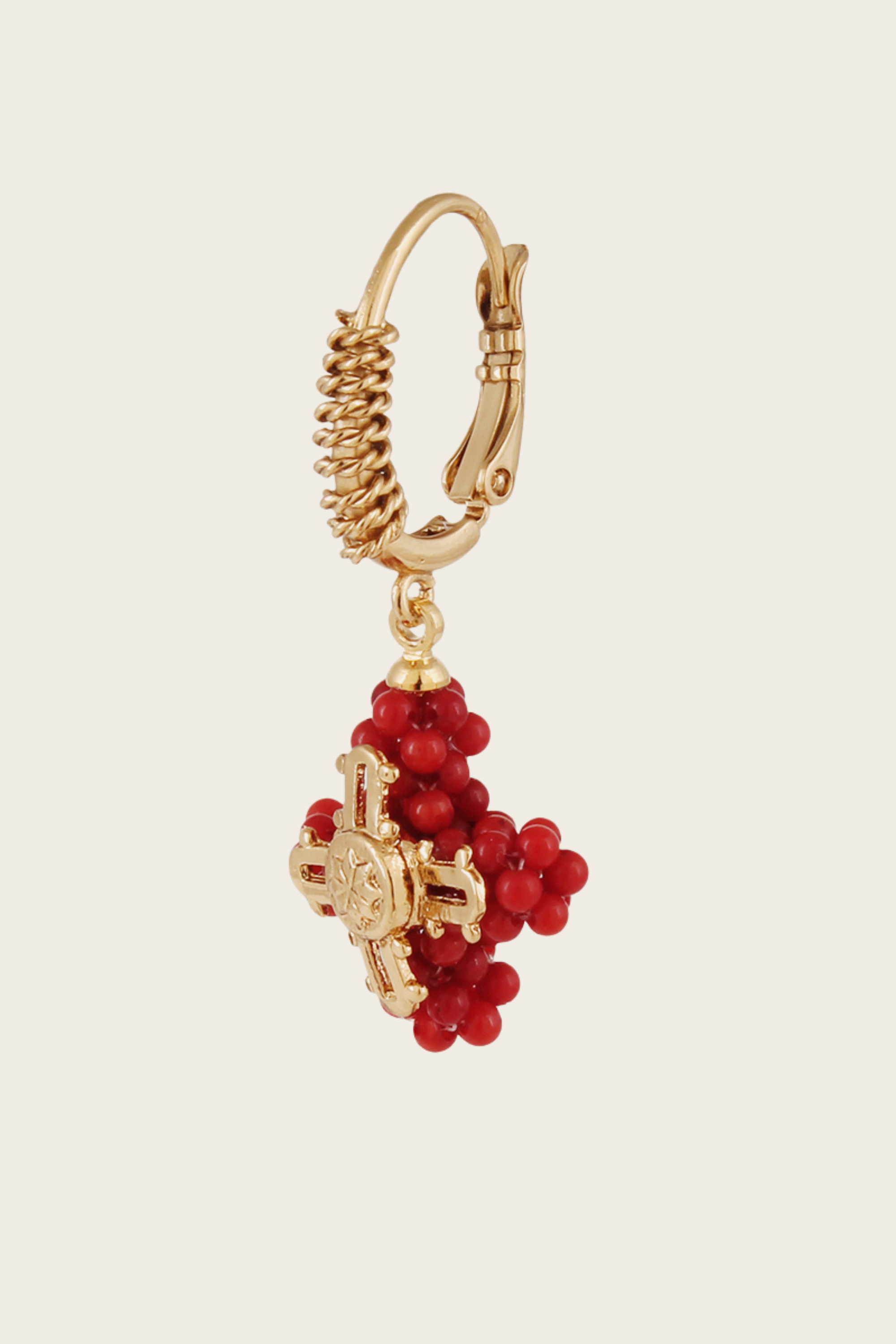 Tao Croix beads earrings - Gas Bijoux