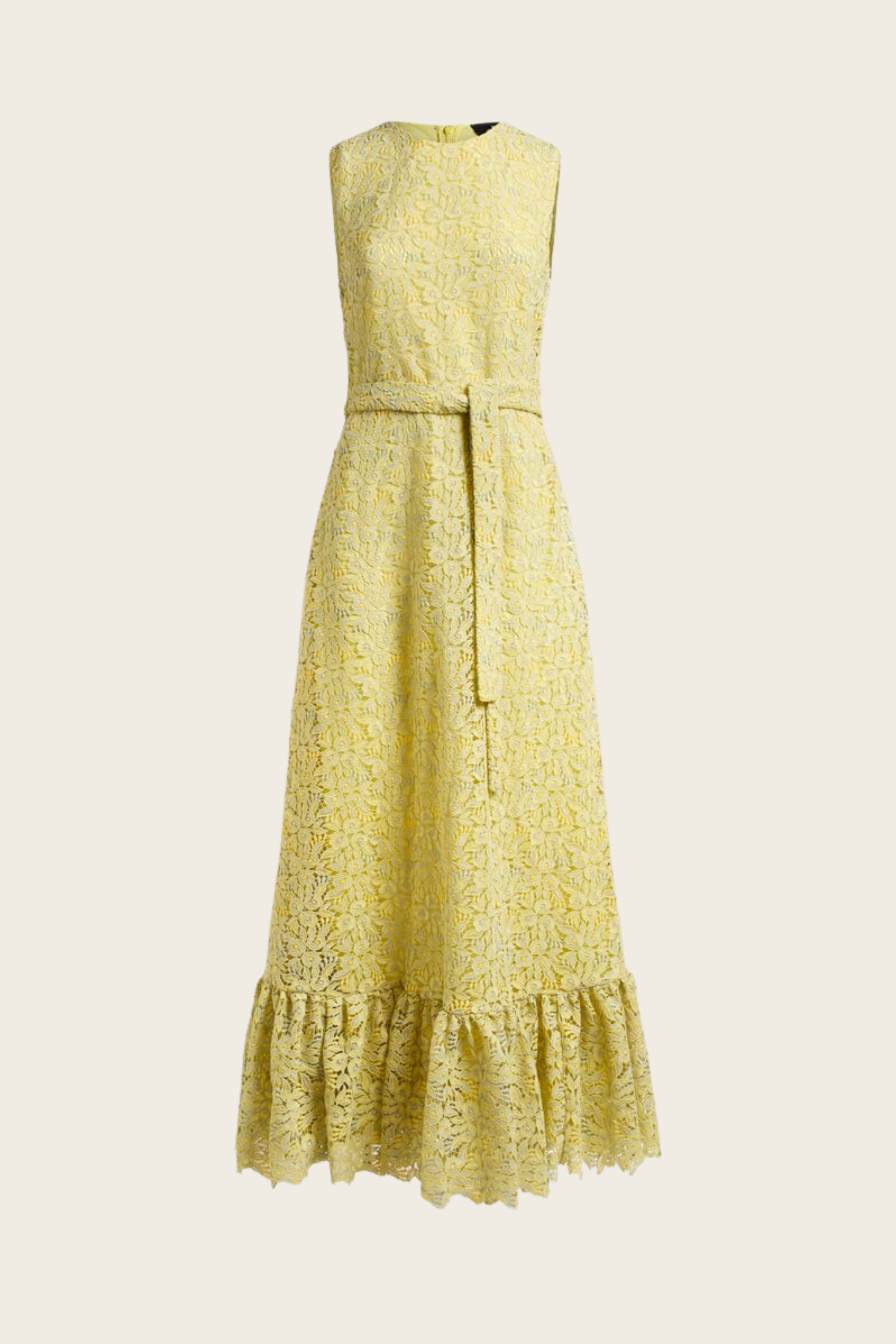 Macramé Lace Long Dress with Belt - Etro - ESPACE CANNELLE