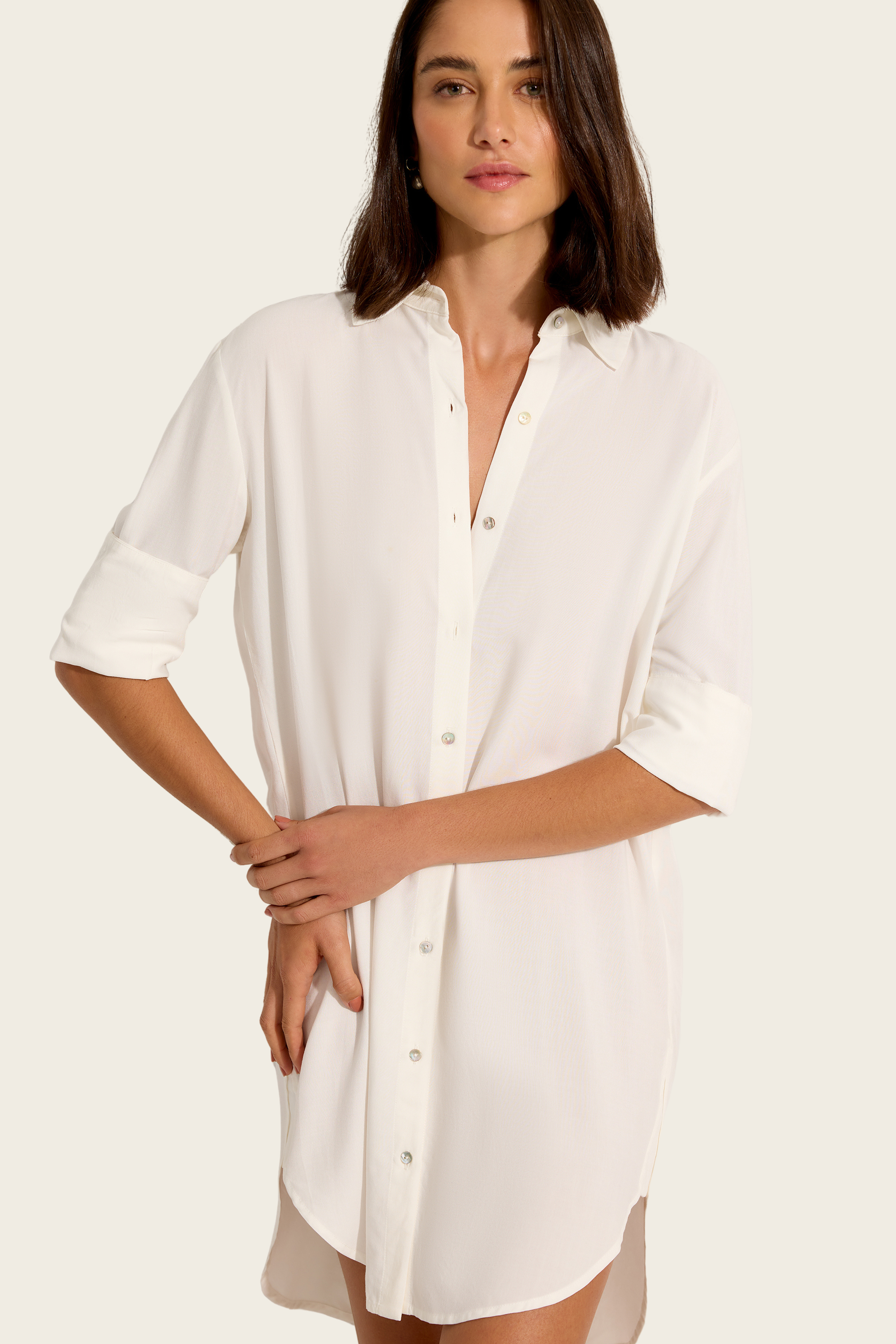 Off-White Basic Chemisier Dress - Lenny Niemeyer