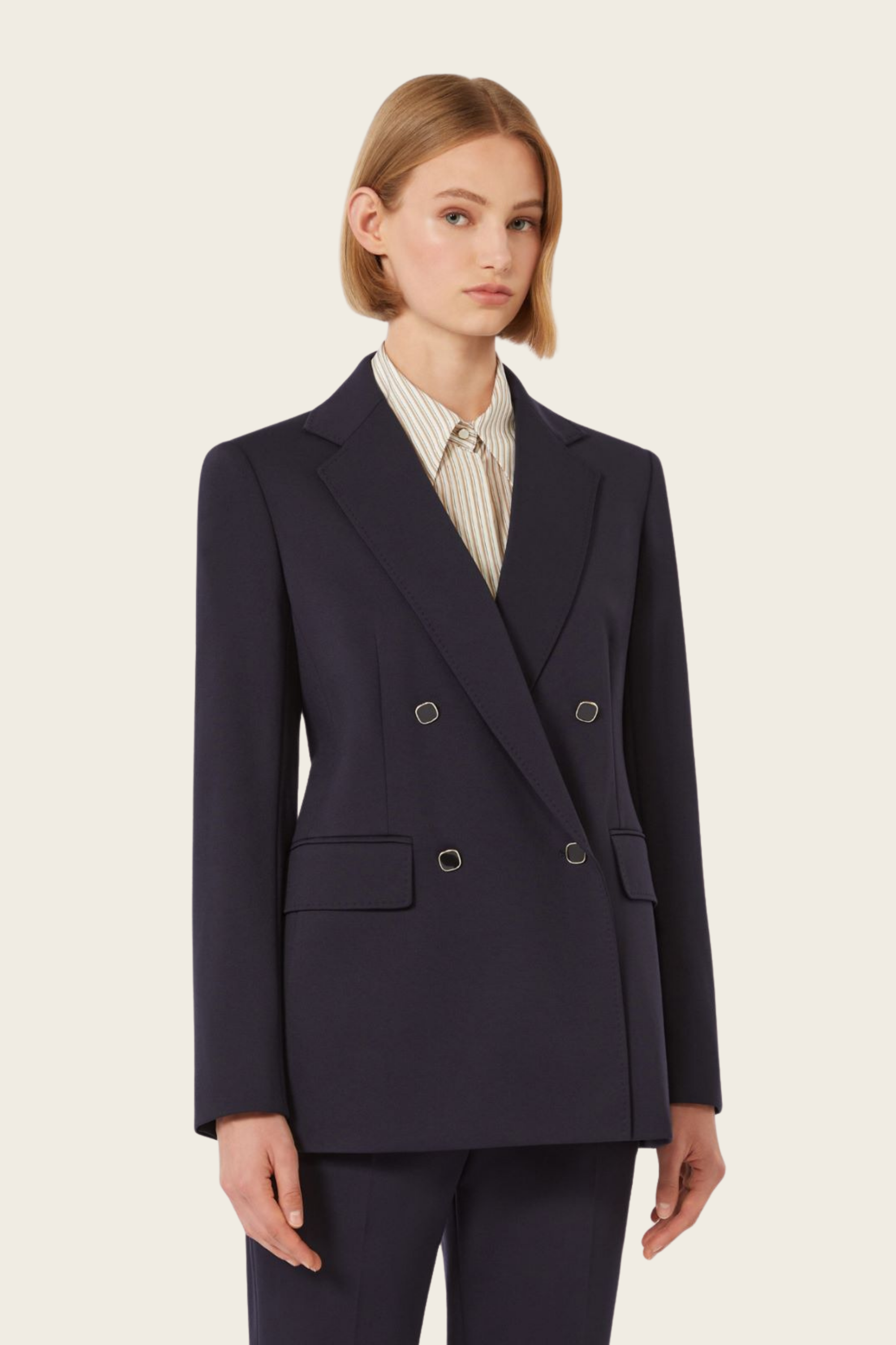 Milano-knit double-breasted jersey blazer - MaxMara