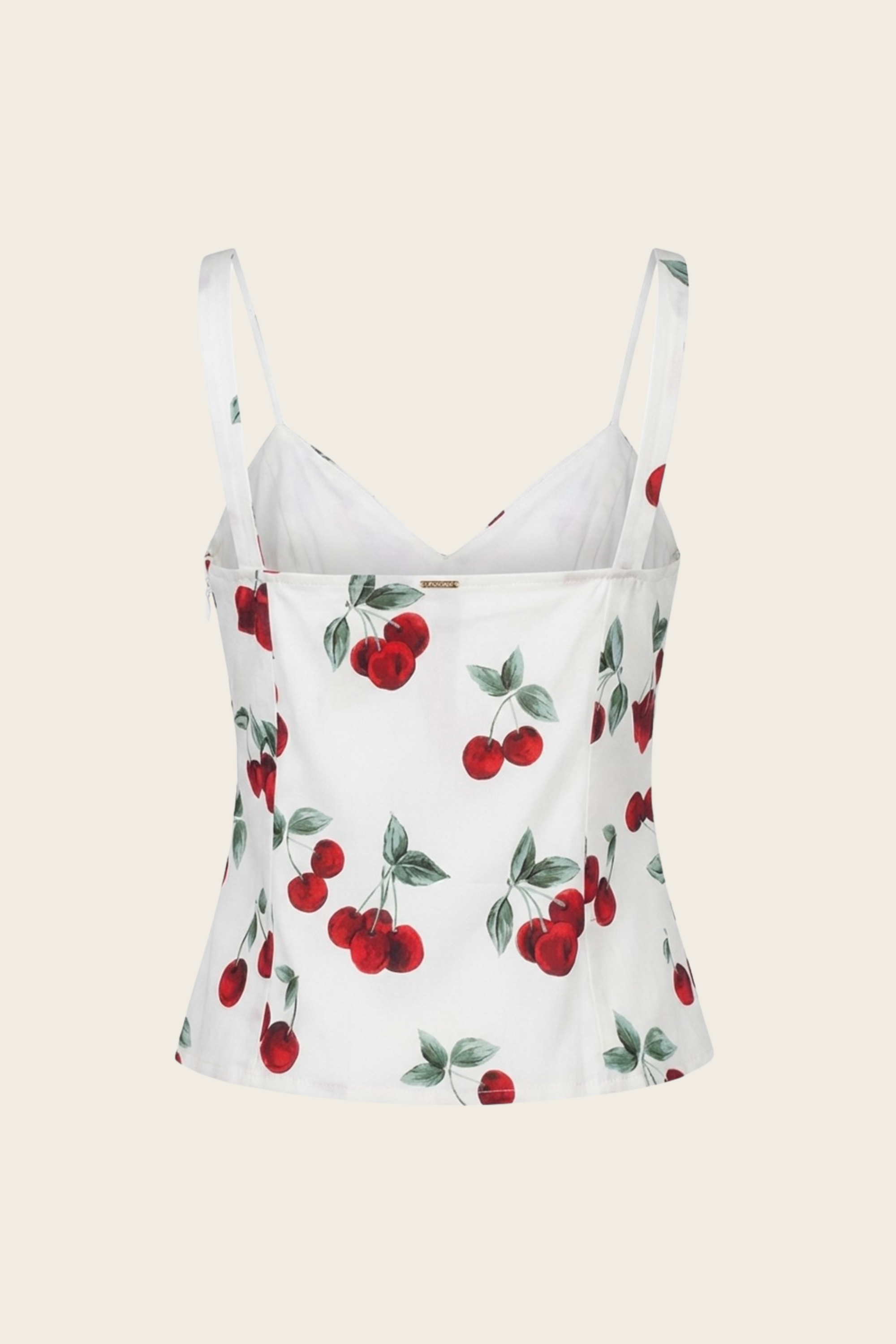 Cherry Print Bustier Top - Twinset