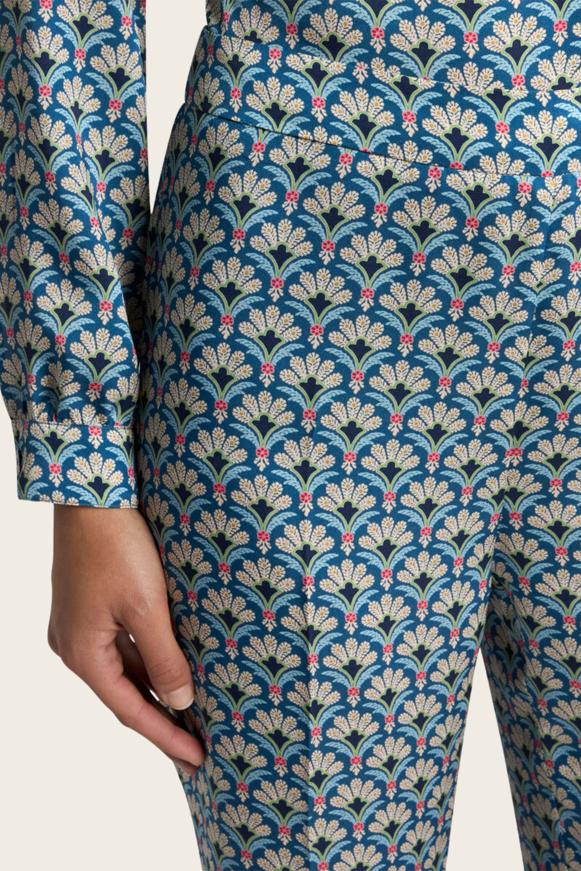 Bootcut Trousers with Micro Palm Motif - Etro - ESPACE CANNELLE - New Arrivals - SS26