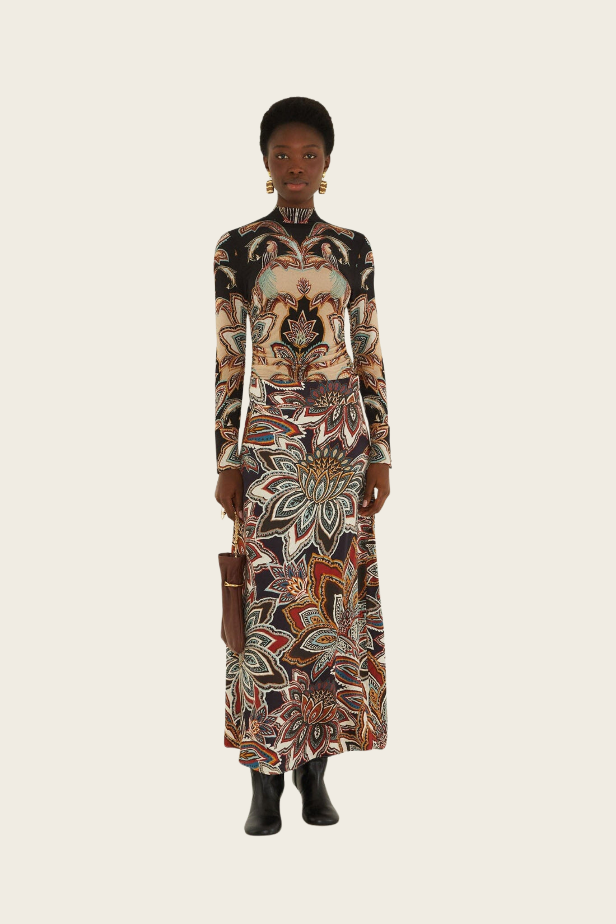 Tapestry Flowers Maxi Skirt - Farm Rio