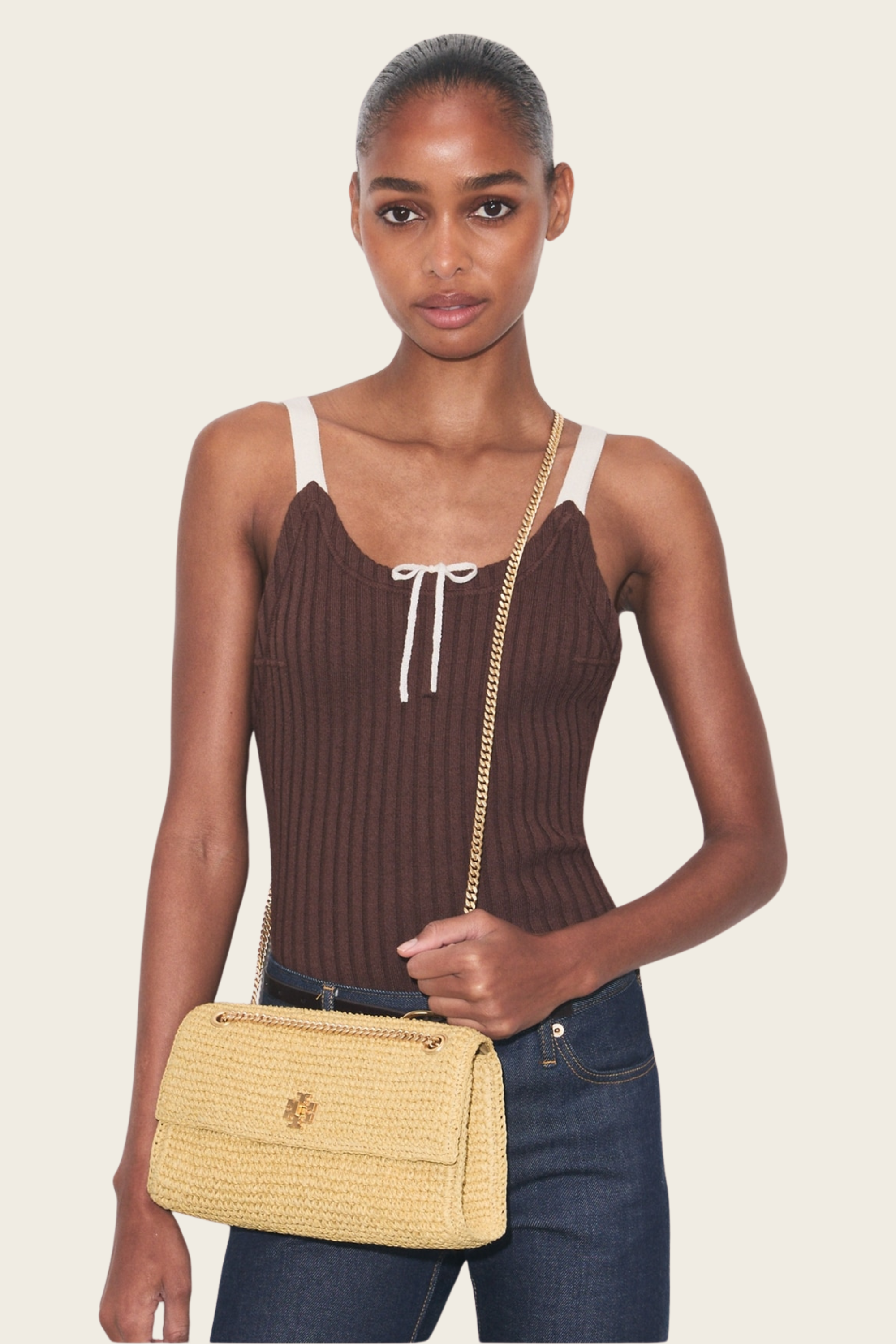 KIRA品 Kira Turnlock Woven Shoulder Bag - Tory Burch - ESPACE CANNELLE