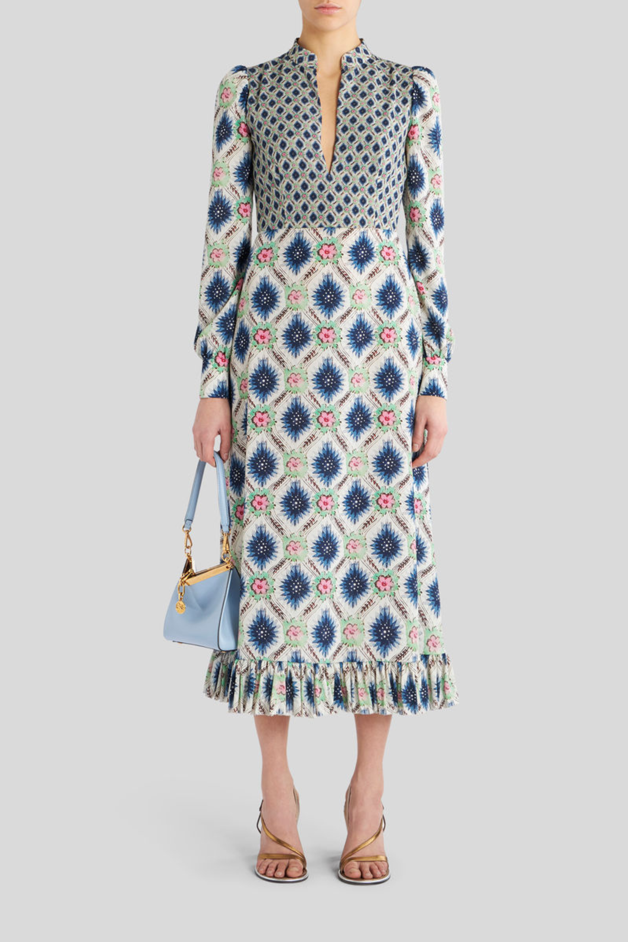 Geometric Print Sablé Dress - Etro