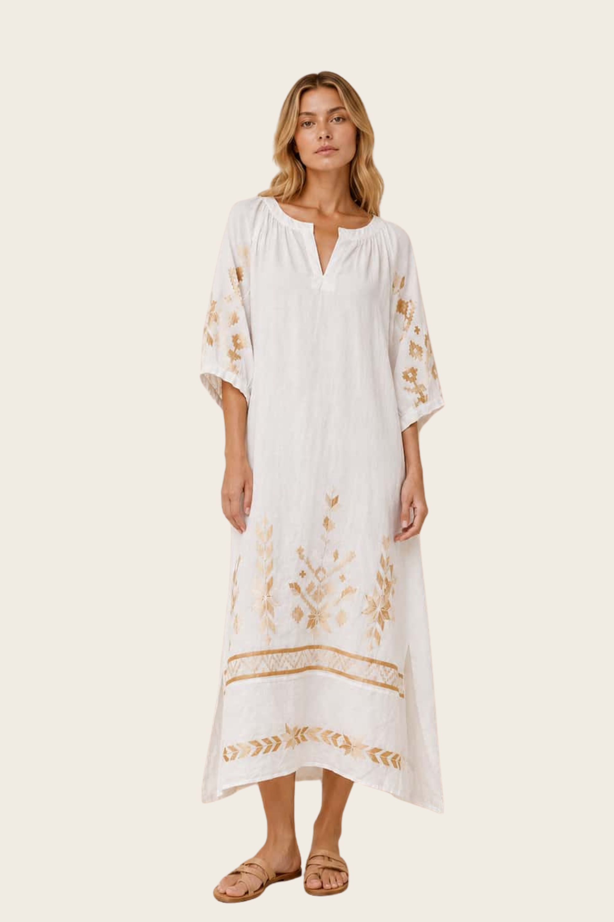 Los Midi Dress - Greek Archaic Kori - ESPACE CANNELLE - New Arrivals