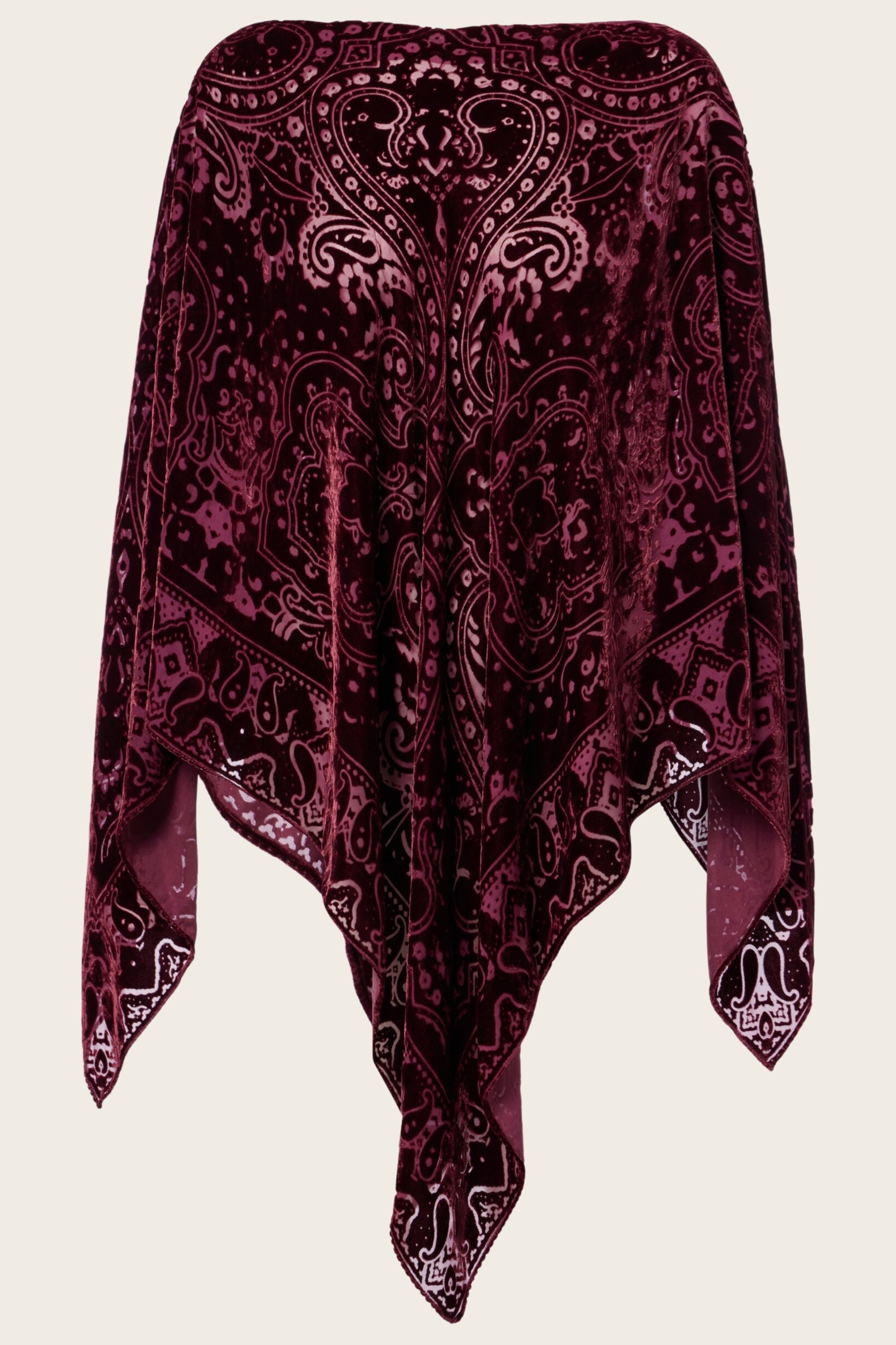 Paisley silk-blend velvet poncho - Etro