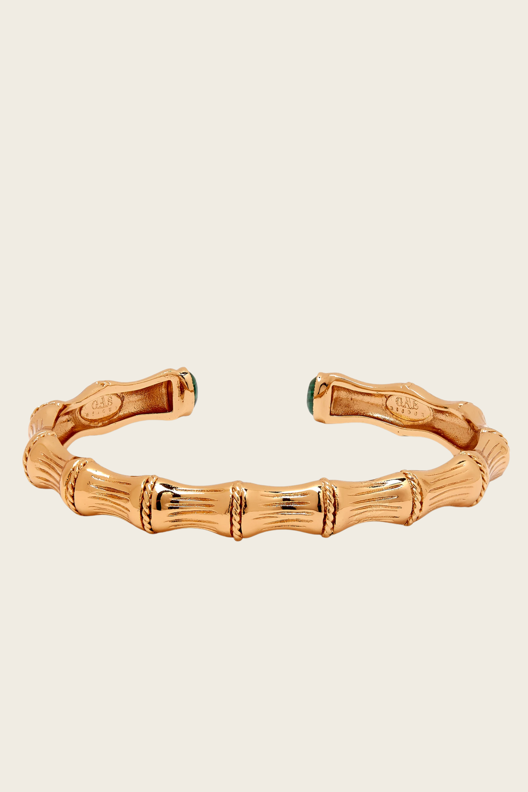 Pulseira de Bracelete Bambou com Cabochões - Gas Bijoux