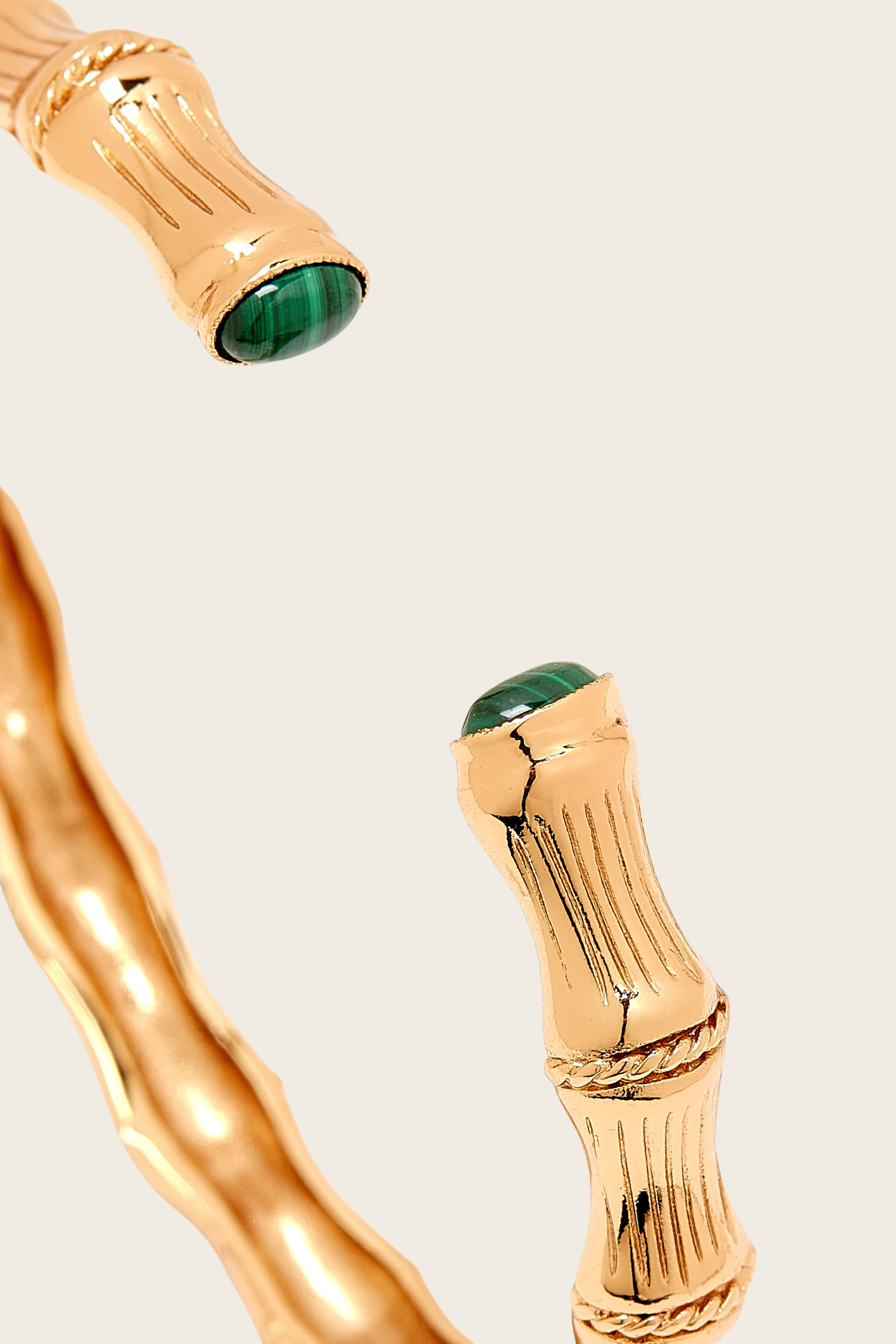 Pulseira de Bracelete Bambou com Cabochões - Gas Bijoux