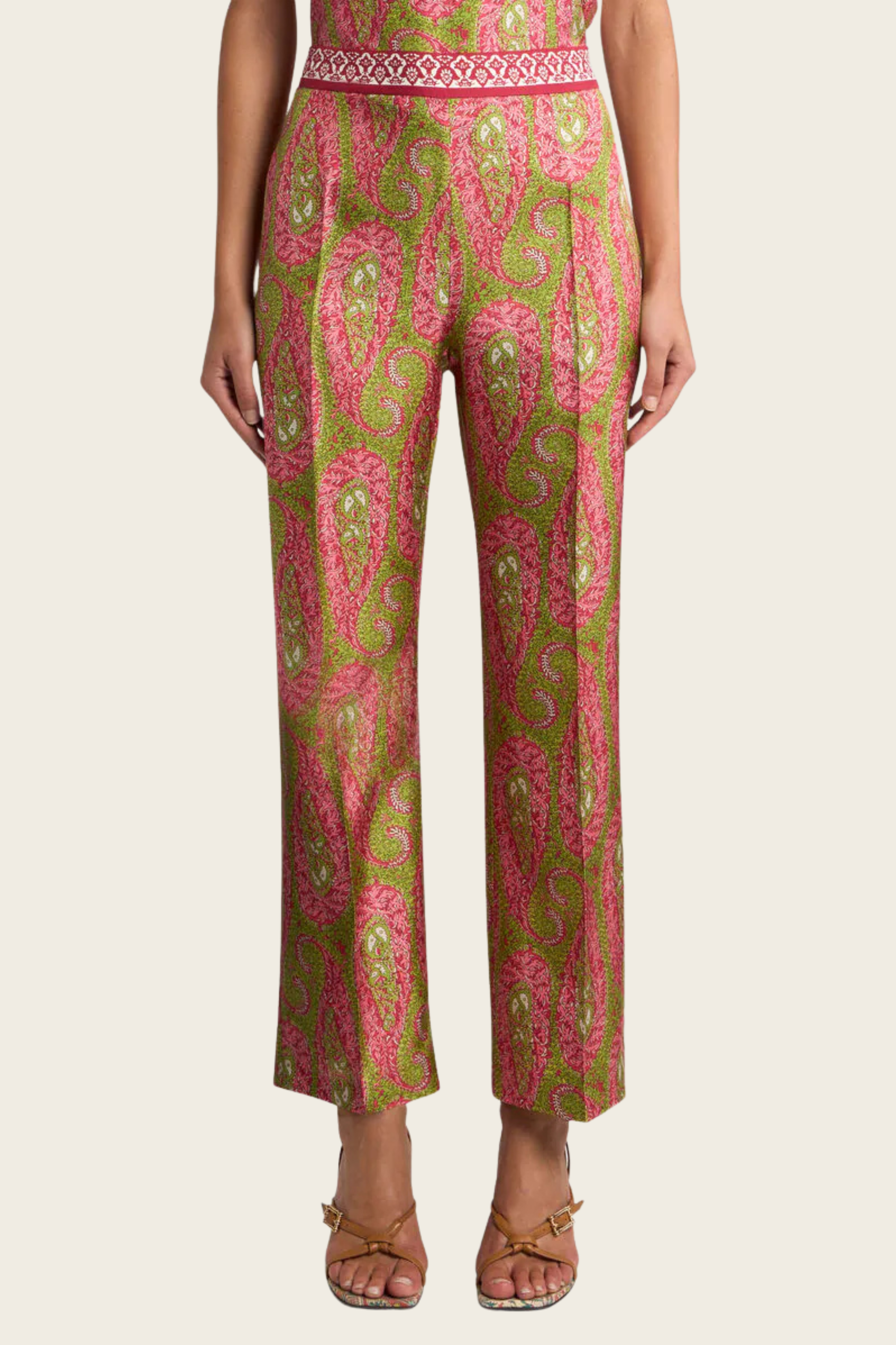 Calças Bootcut com Estampa Paisley - Etro