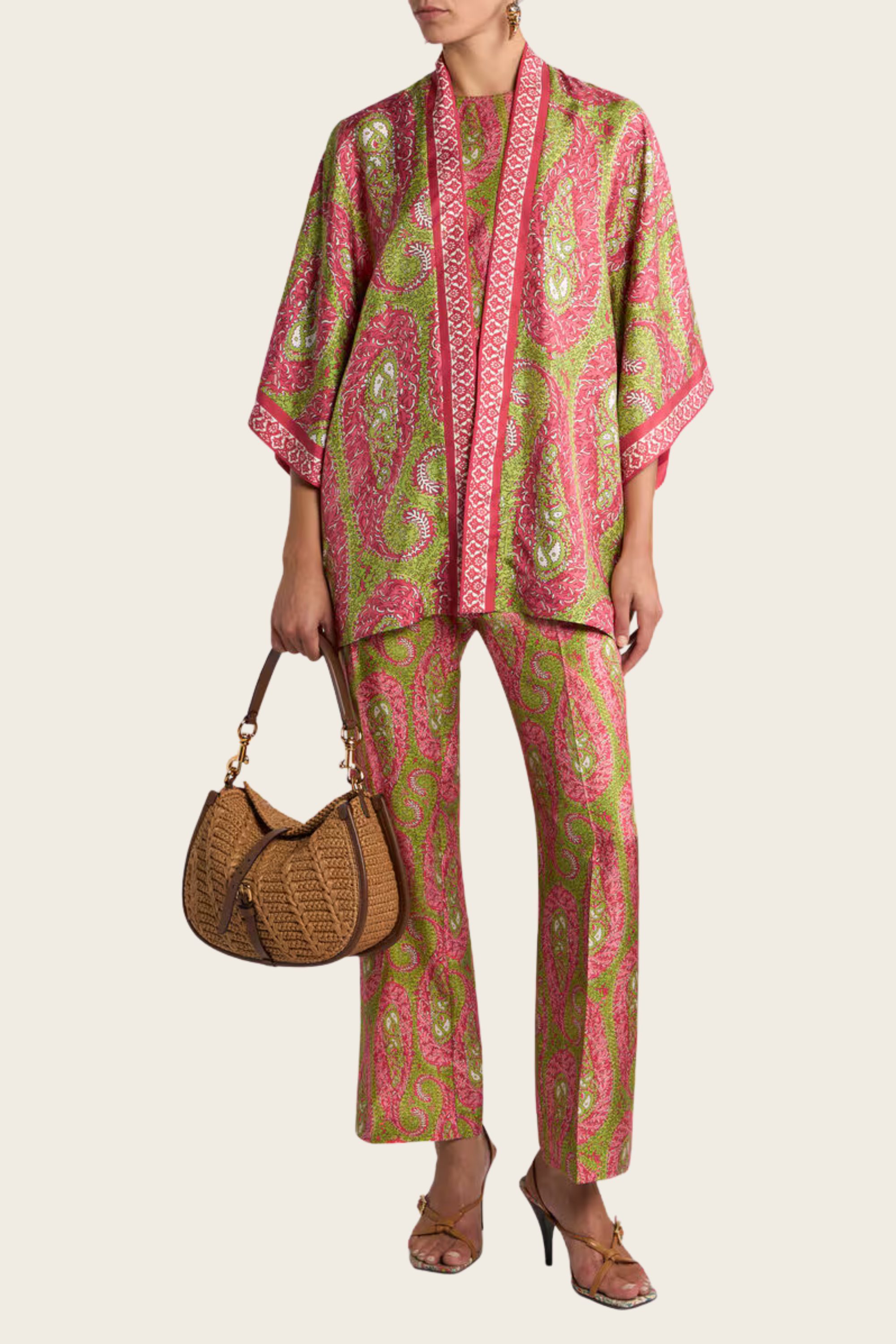 Calças Bootcut com Estampa Paisley - Etro