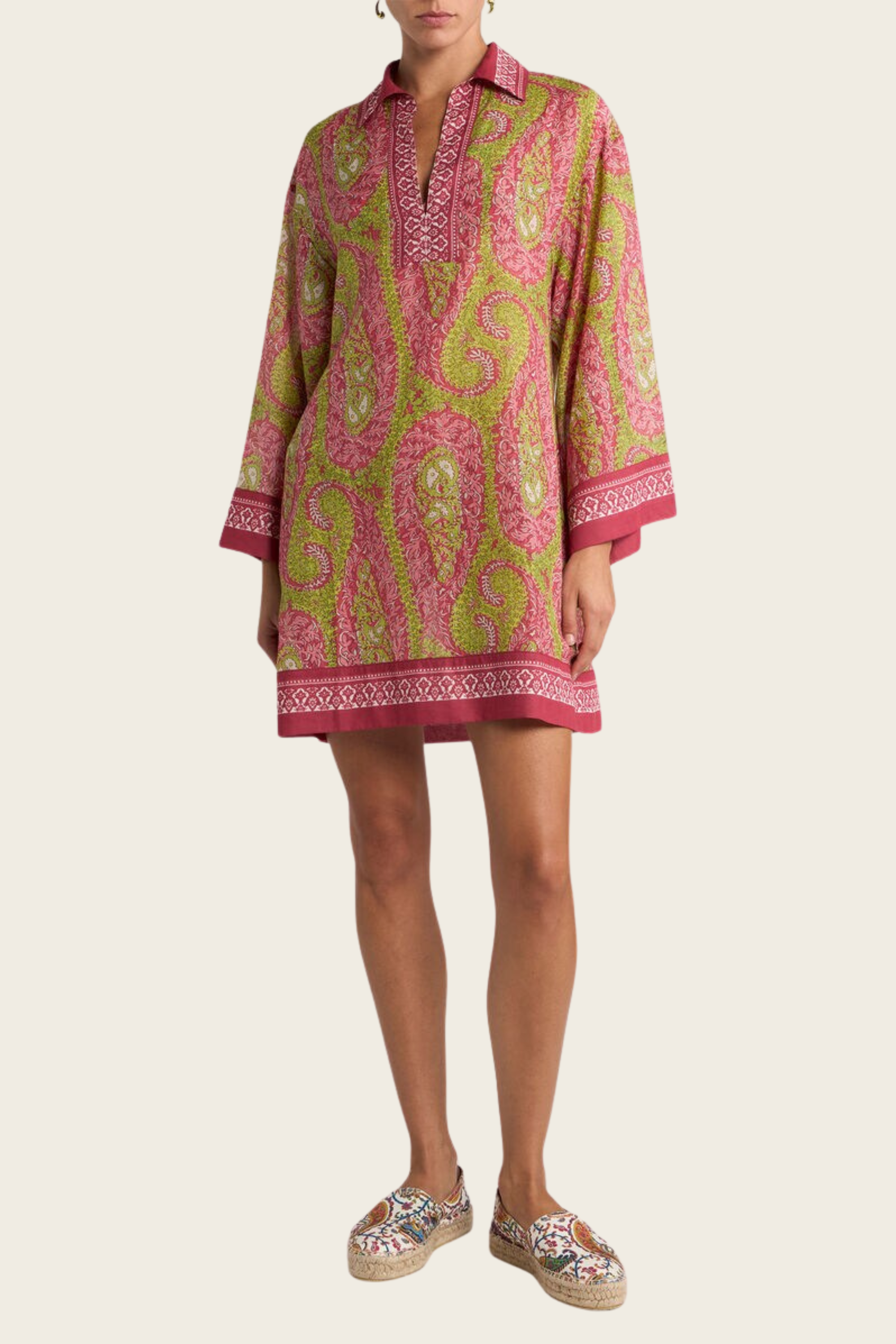 Cover Up Mini Dress, Composition: 72% cotton, 28% silk, Fit: Regular, New Arrivals, SS26, Espace Cannelle