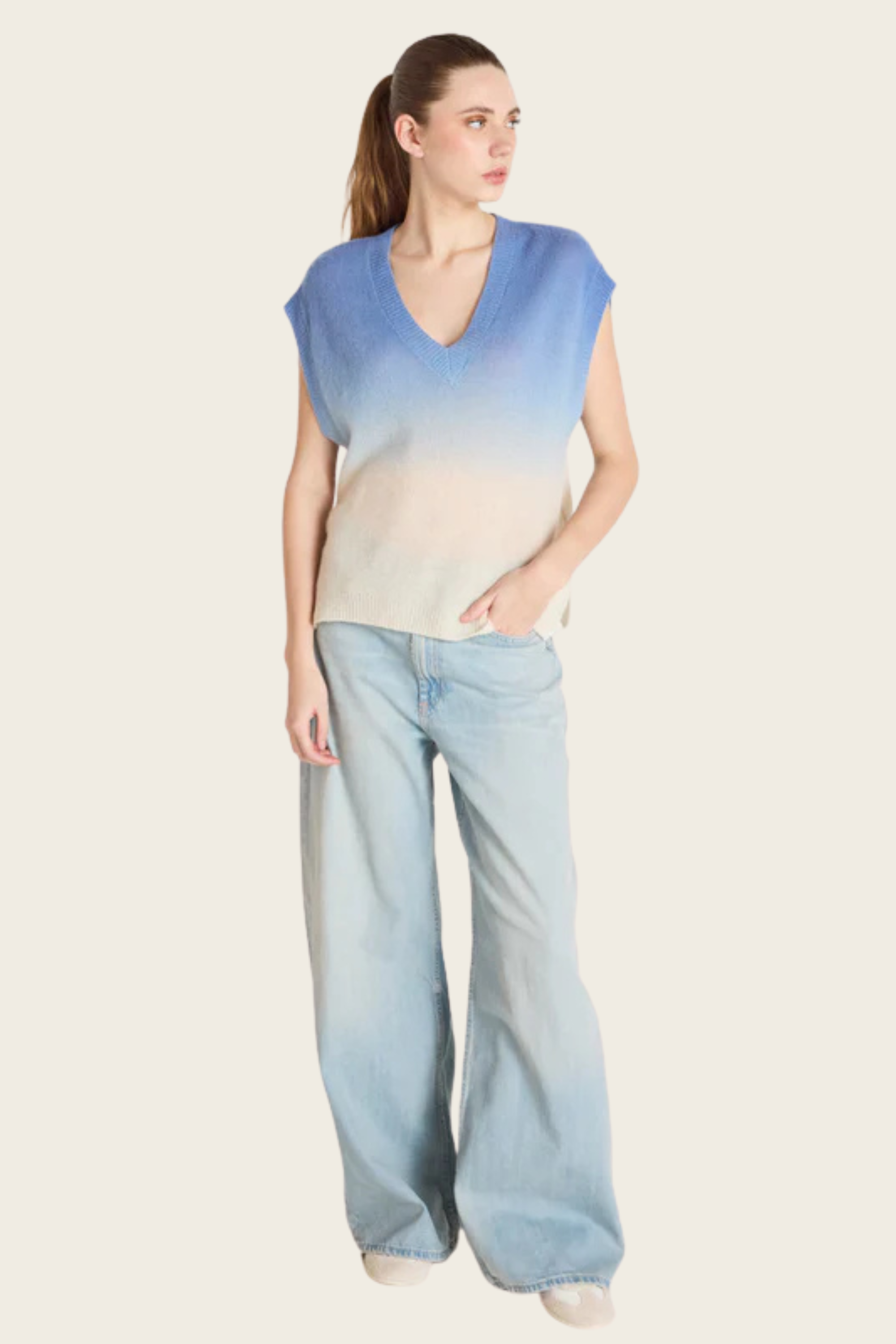 Samantha Sleeveless Sweater - Absolut Cashmere - ESPACE CANNELLE