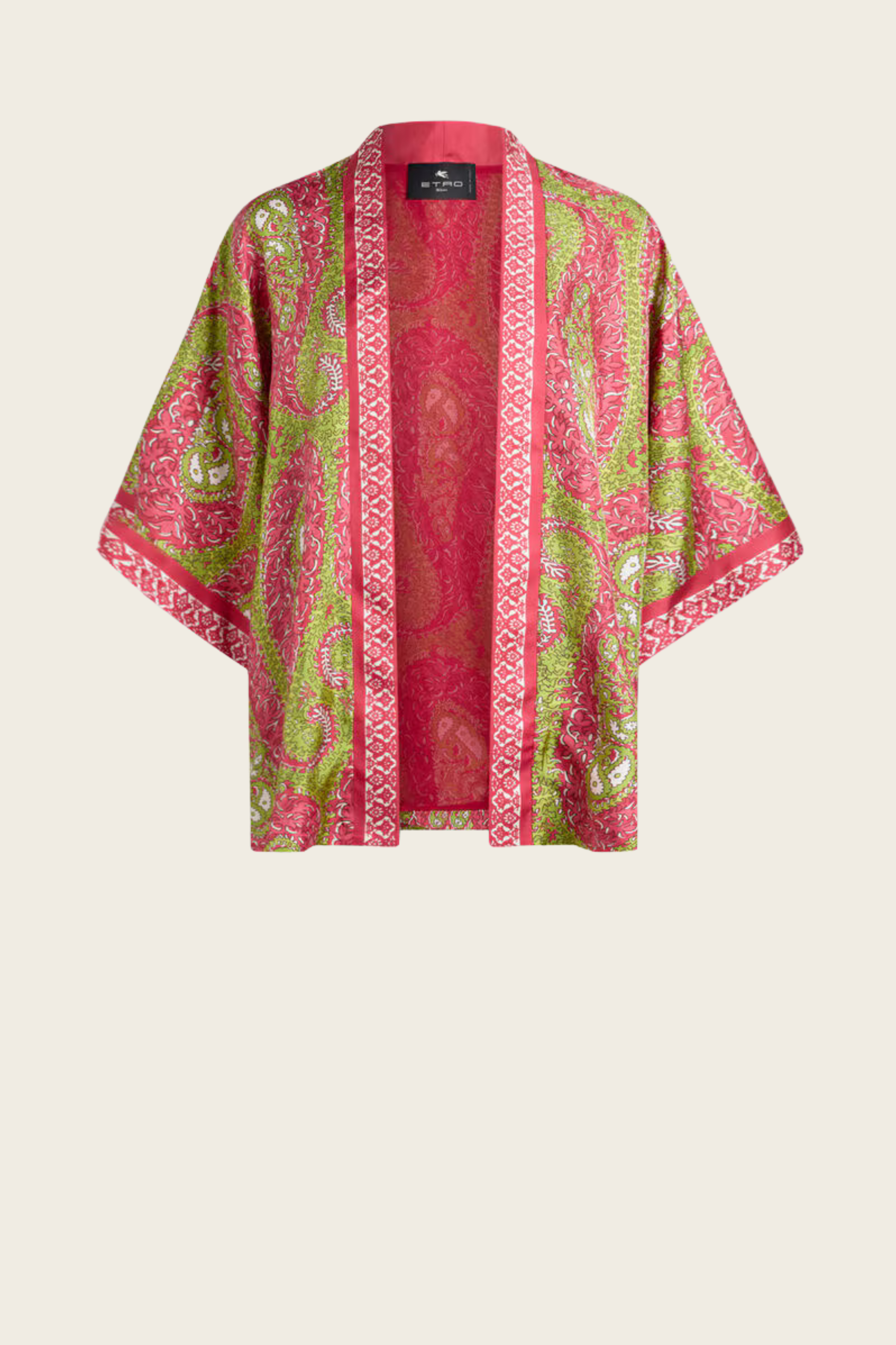 Silk Twill Kesa With Paisley Foliage Motif - Etro