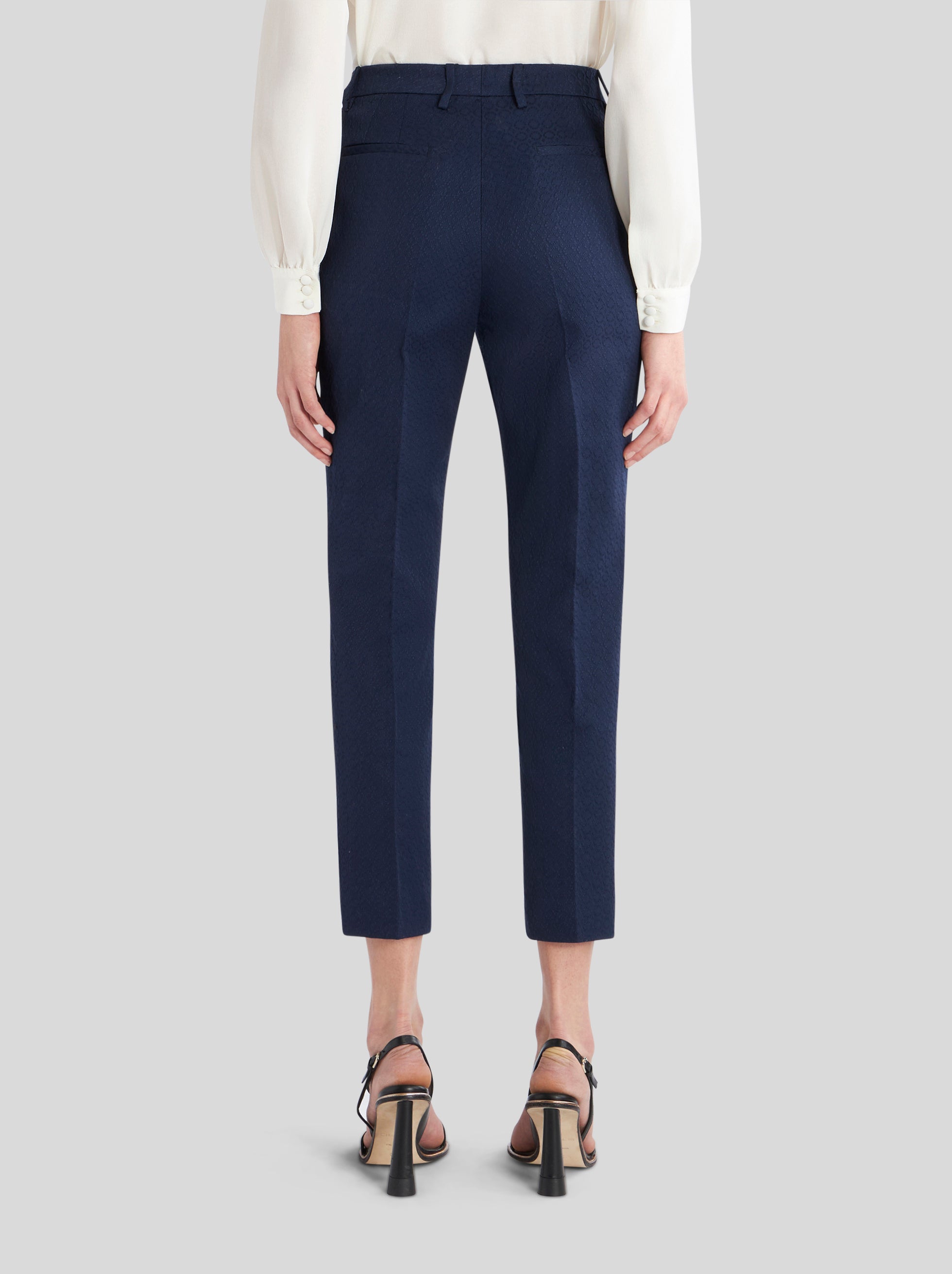 High-Waisted Cotton Trousers - Etro