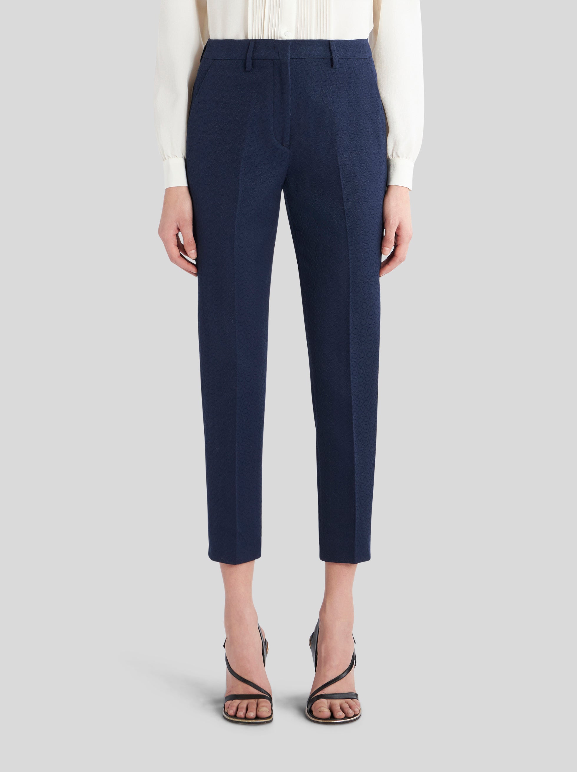 High-Waisted Cotton Trousers - Etro