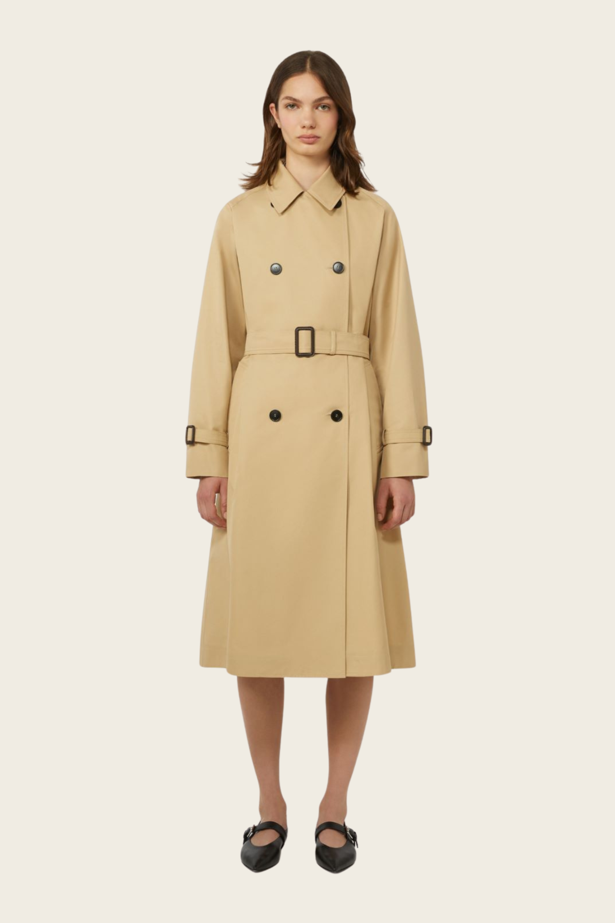 Reversible water-repellent gabardine trench coat - MaxMara