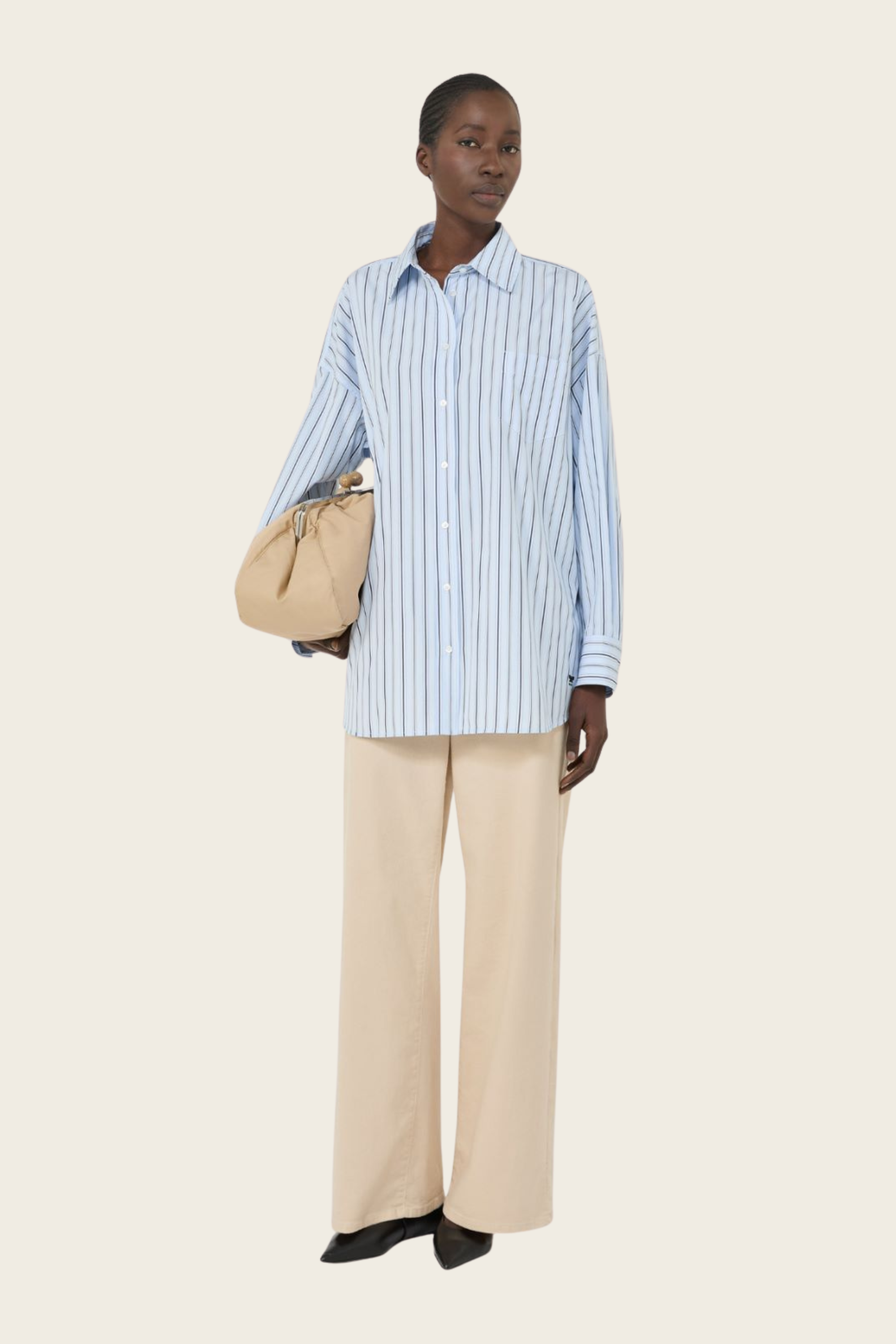 Oversized striped cotton shirt - MaxMara