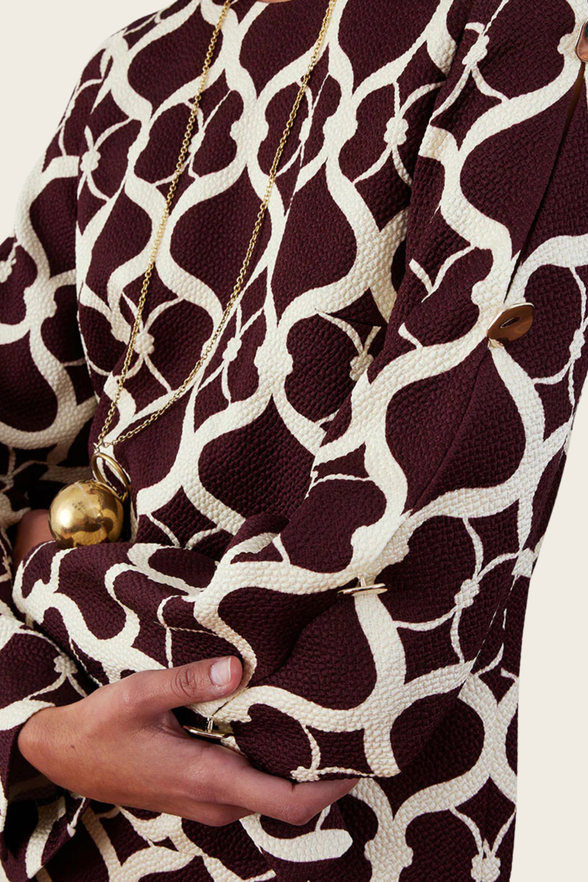 Loop Brown Brunetta Jacquard Maxi Dress - Borgo de Nor