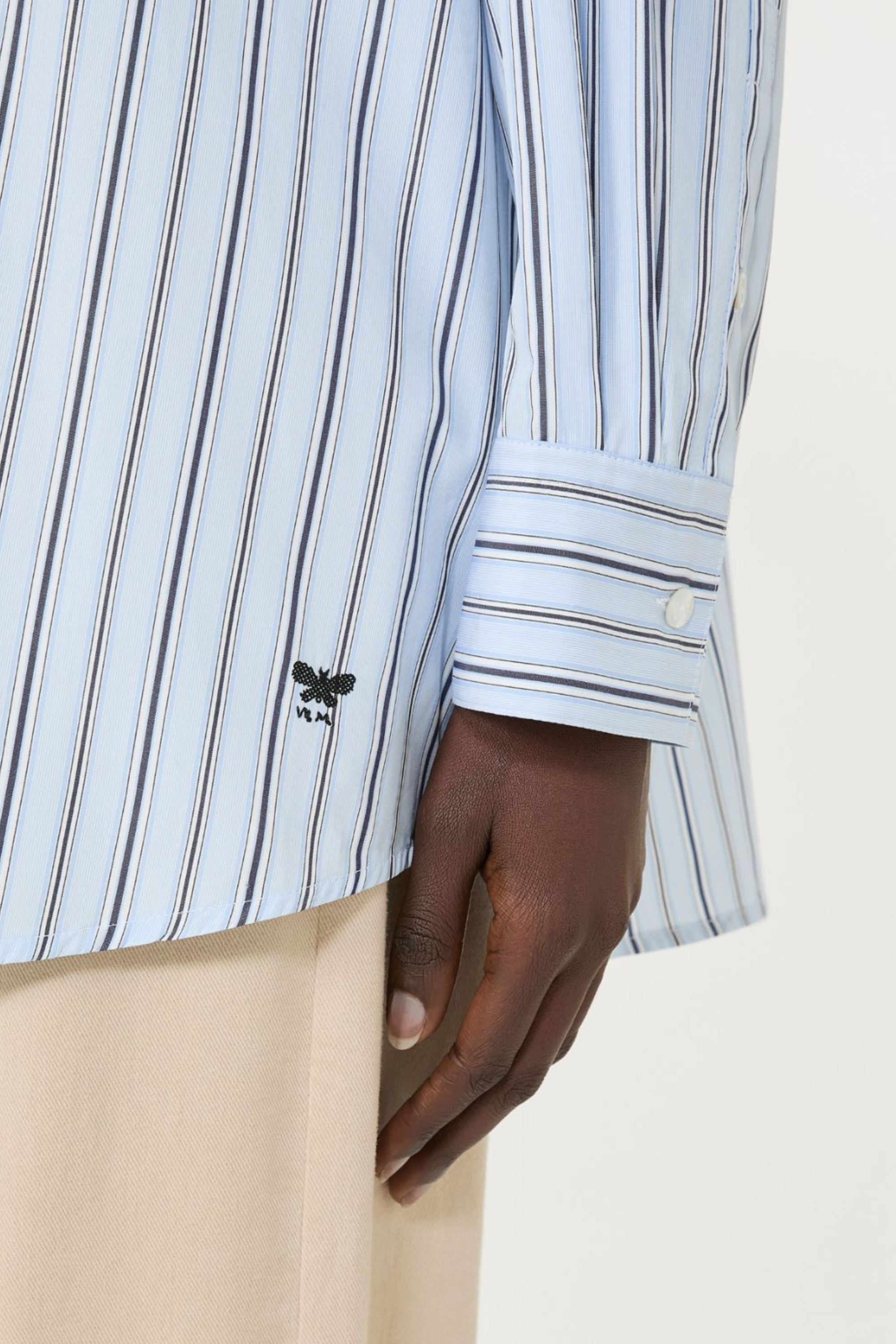 Oversized striped cotton shirt - MaxMara