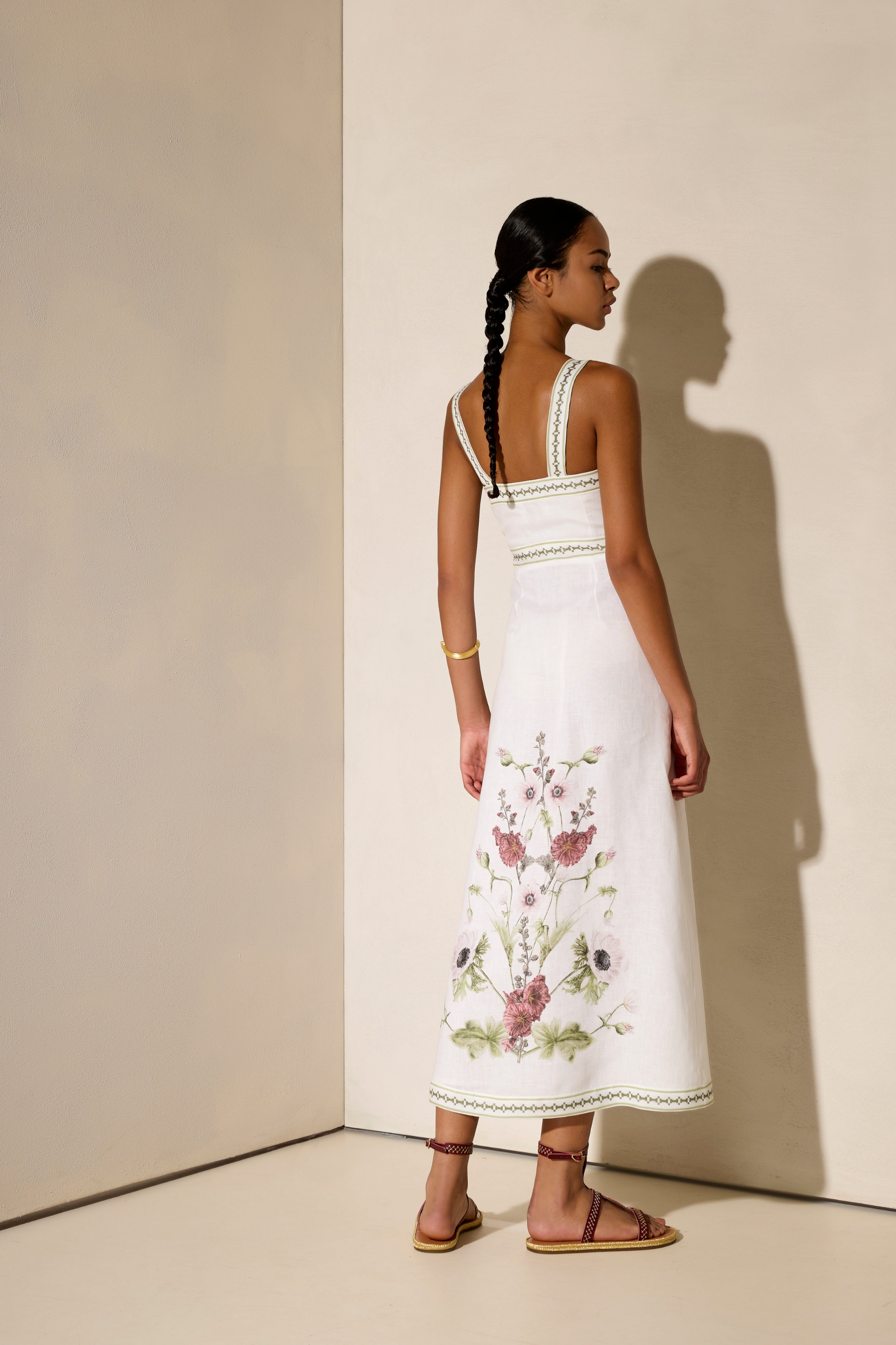 Wild Flowers Printed Long Sundress - Ancient Kallos