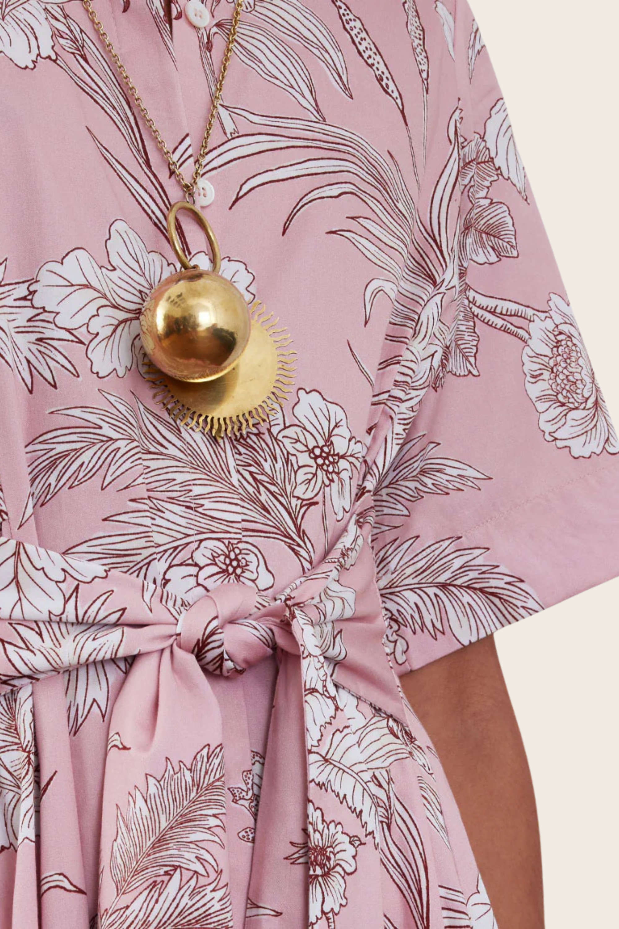 Jungle Pink Posie Cotton Maxi Dress - Borgo de Nor