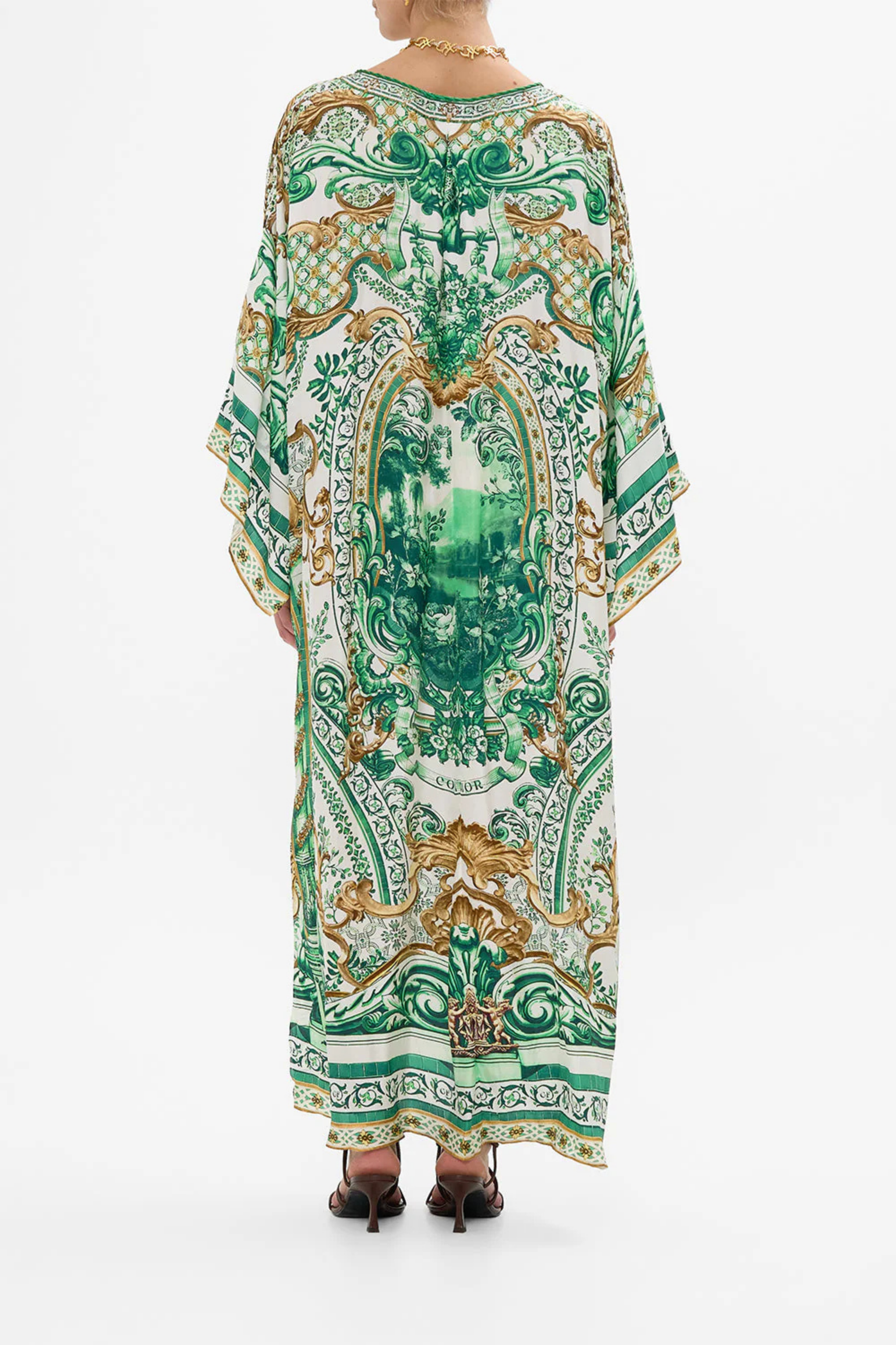 V-neck kaftan with ties - Camilla