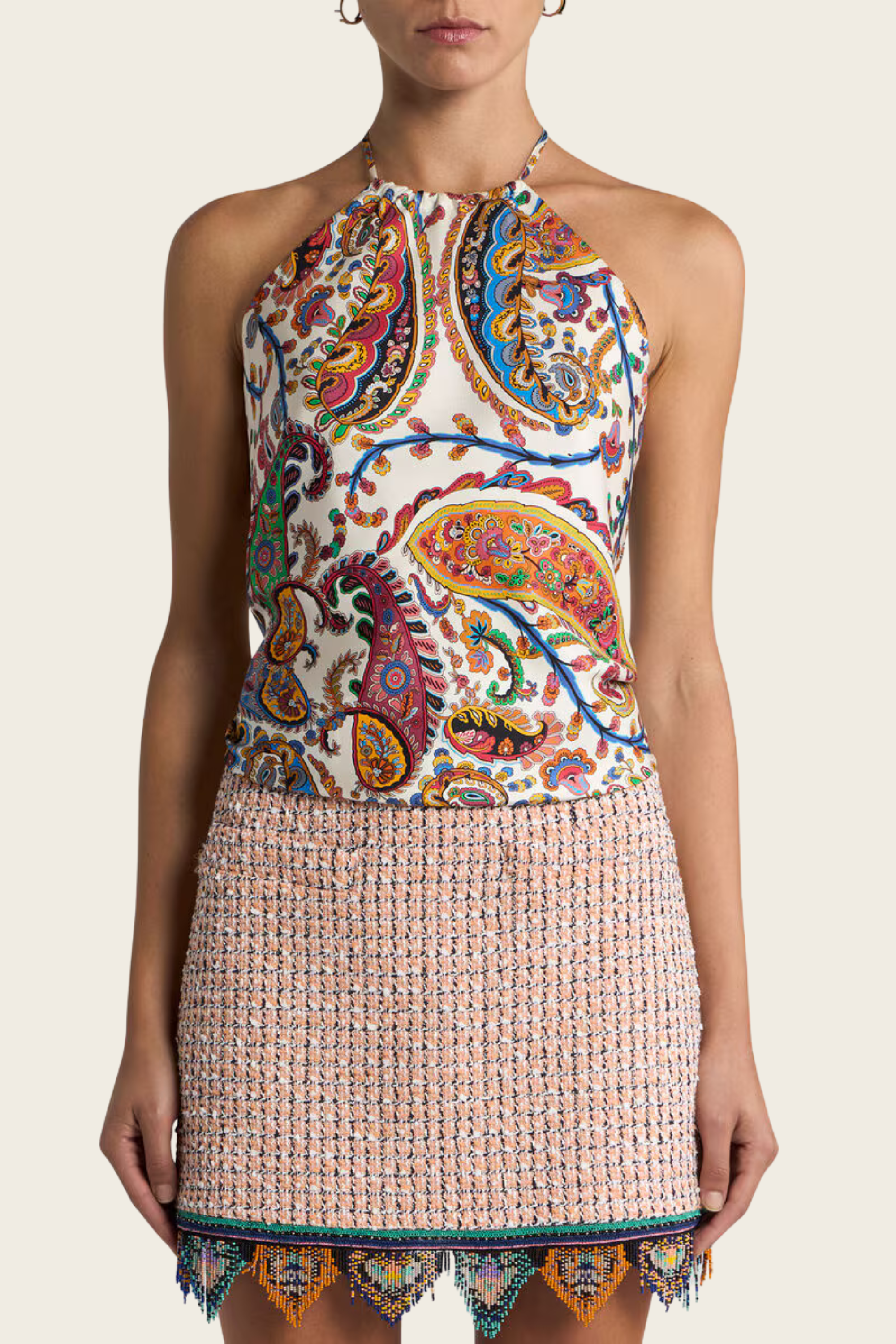 Floral Paisley Halterneck Top - Etro (desc feita) - ESPACE CANNELLE - New Arrivals - SS26