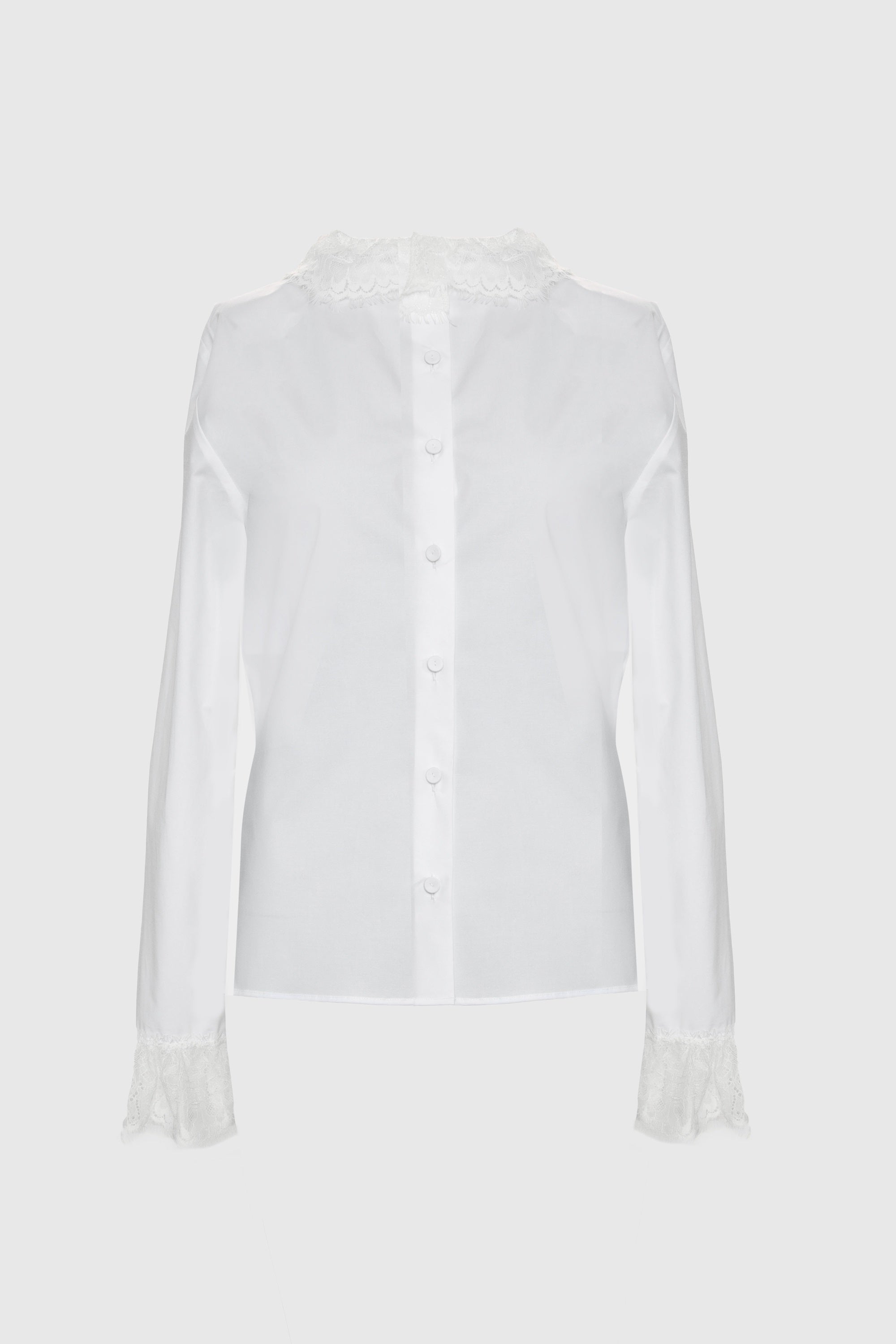 Poplin shirt with plastron - Alberta Ferretti