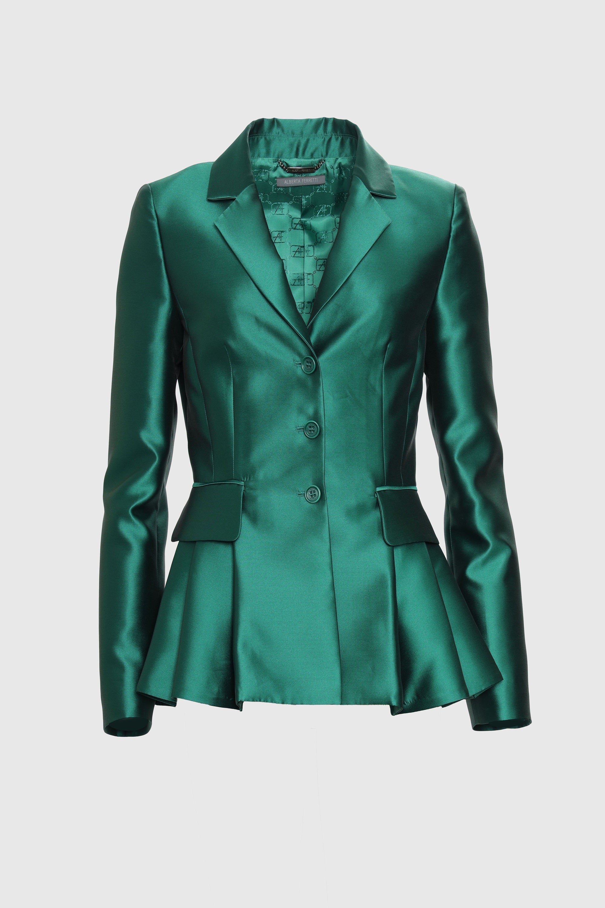 Mikado Jacket With Pleats - Alberta Ferretti