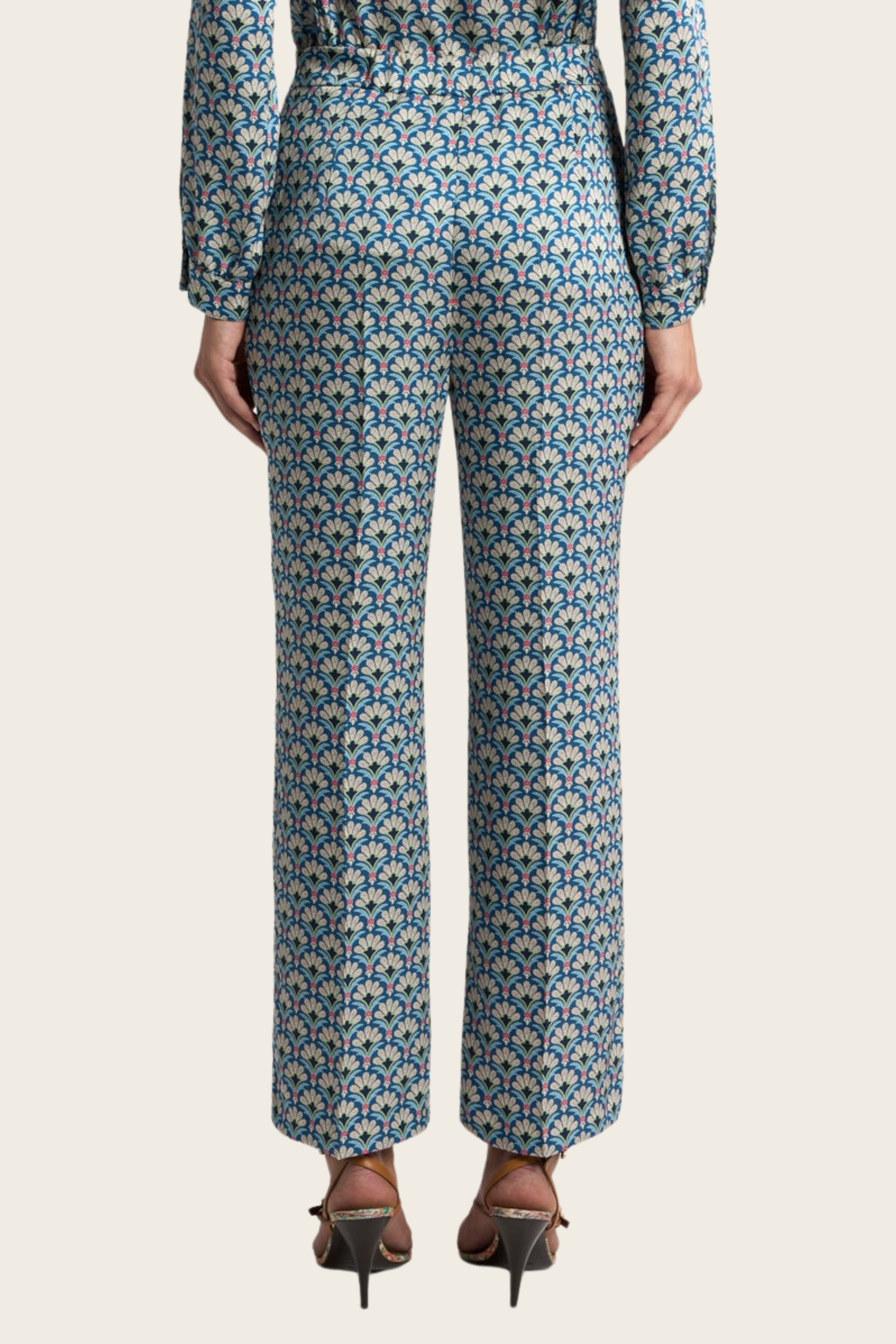 Bootcut Trousers with Micro Palm Motif - Etro - ESPACE CANNELLE - New Arrivals - SS26