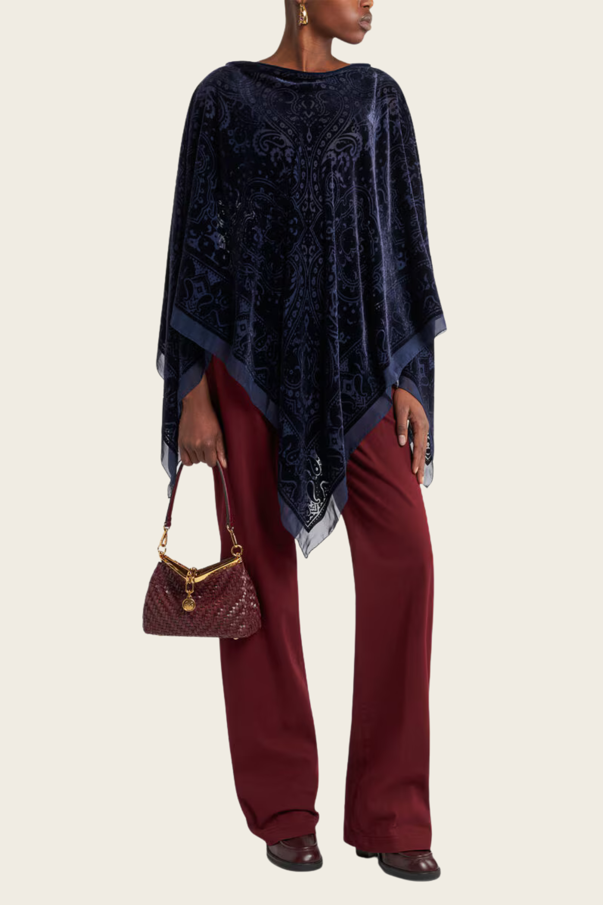 Burnout Velvet Poncho - Etro
