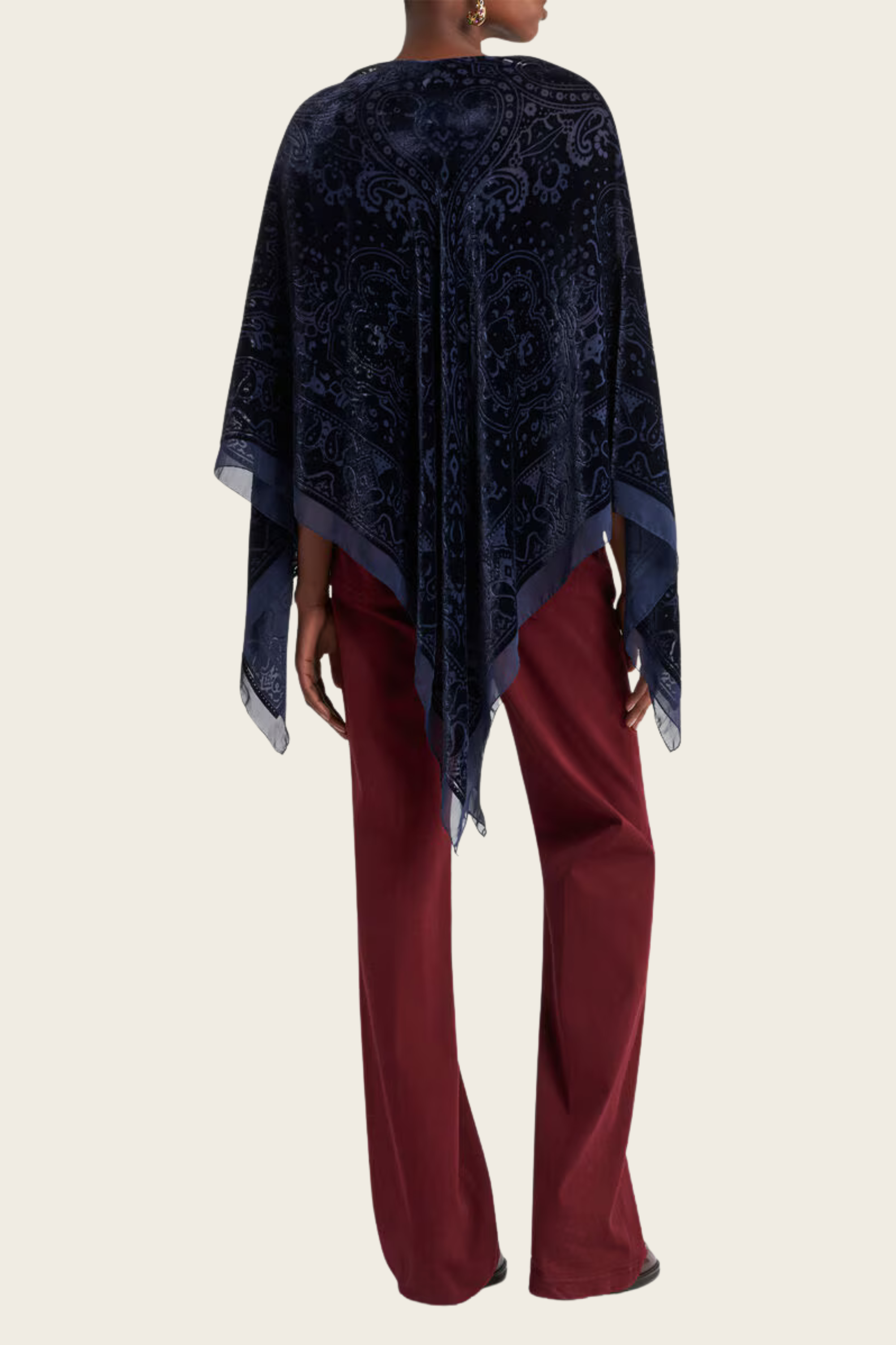Burnout Velvet Poncho - Etro