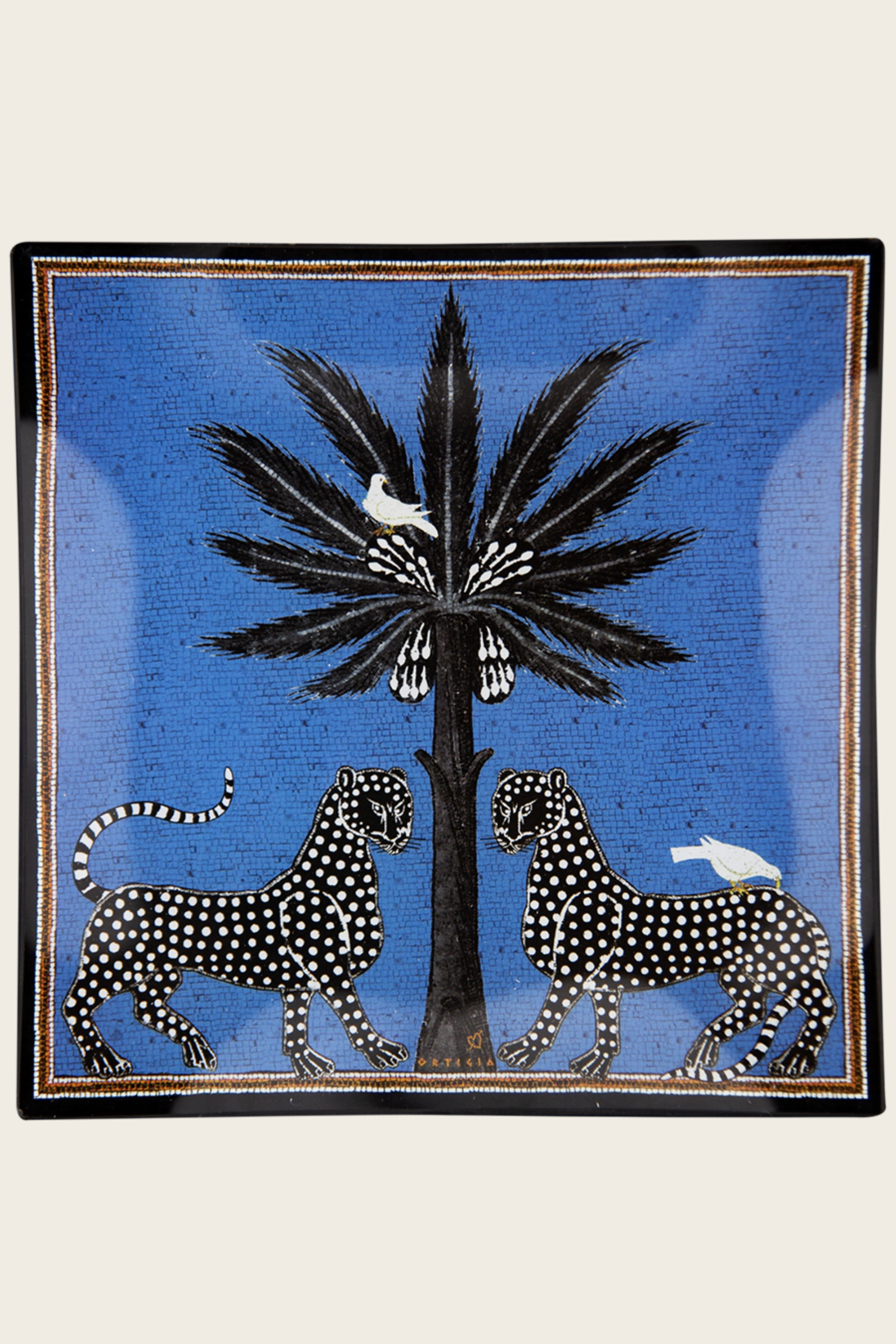 Prato de Vidro Mosaico 25 × 25 cm – Ortigia Sicilia