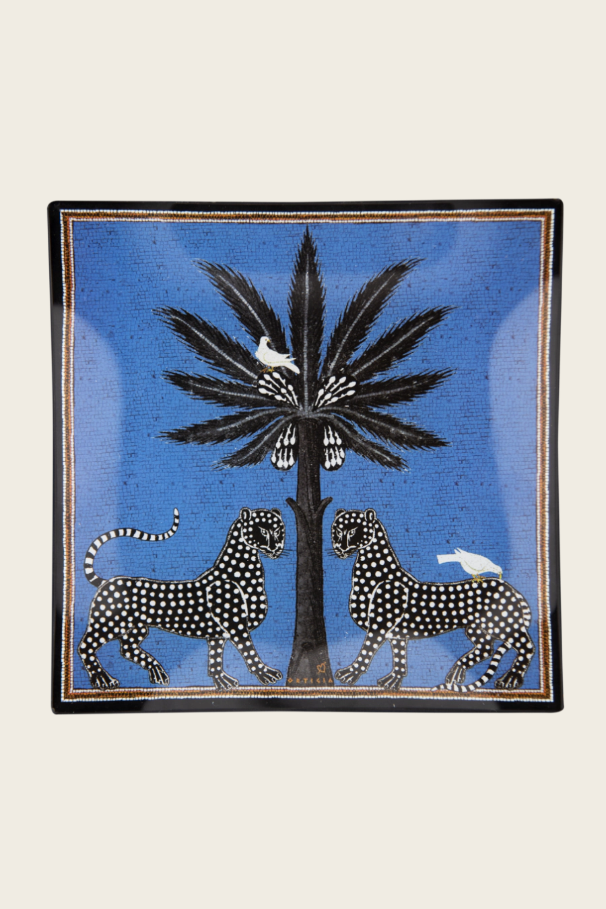 Prato de Vidro Mosaico 18 × 18 cm – Ortigia Sicilia