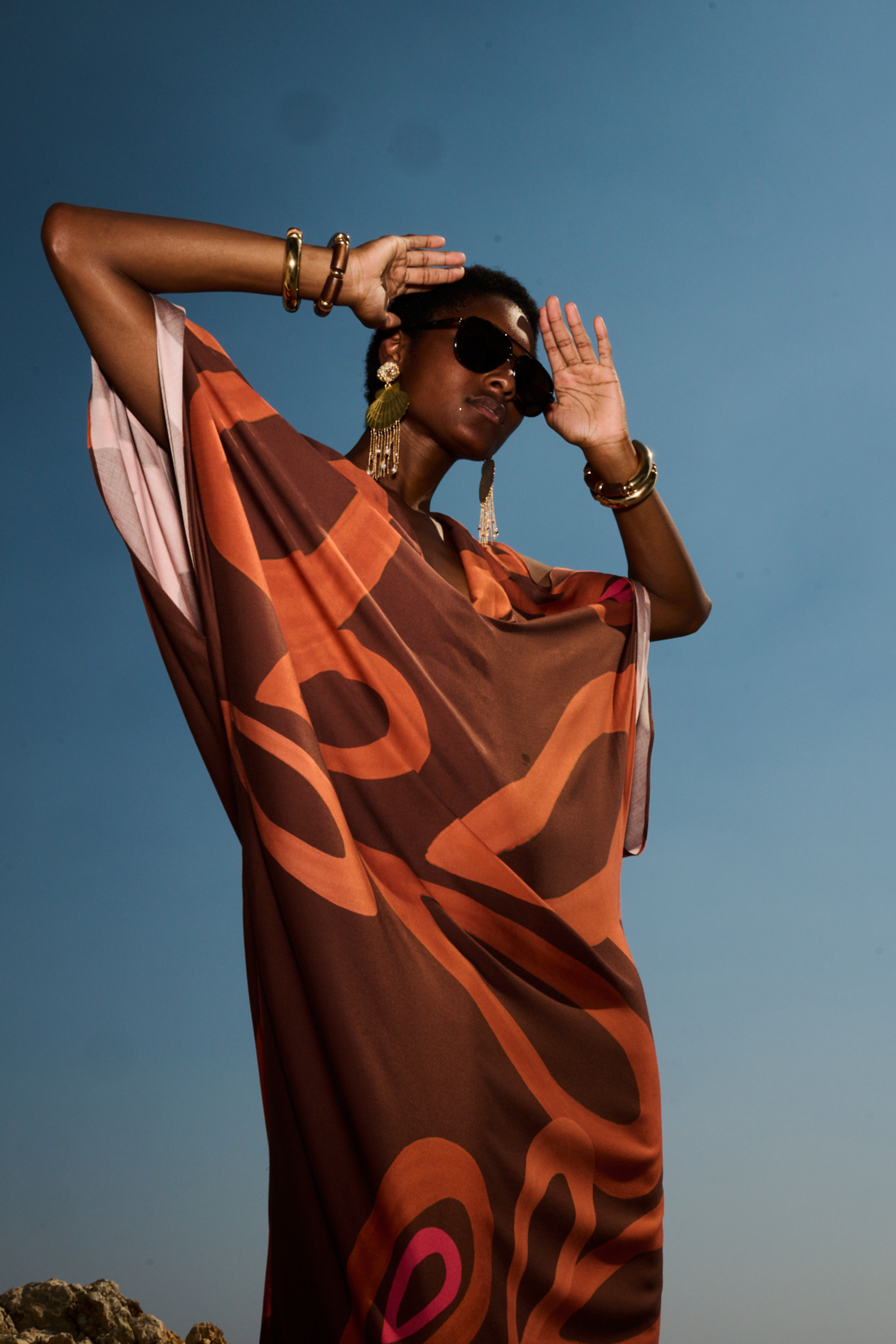 Printed Kaftan Dress - Themisz