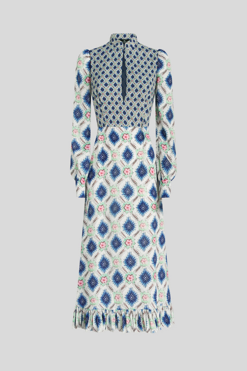Geometric Print Sablé Dress - Etro